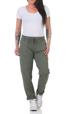 CLEO STYLE Jogger Pants Damen Jogginghose 814136 34-38 Olive