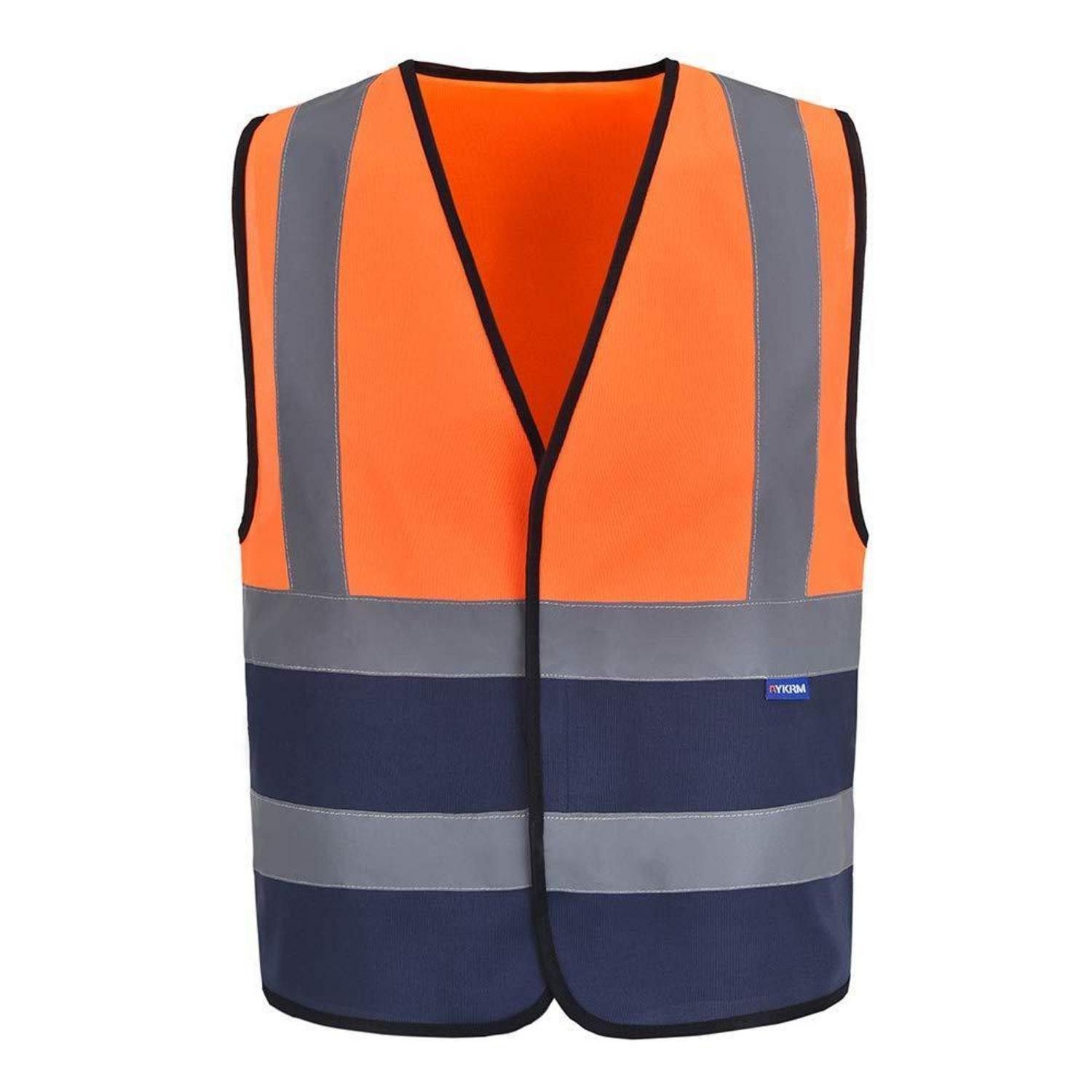 LuxusKollektion Warnweste Sicherheitsweste 12 Farben Reflektor XL Orange&Marine