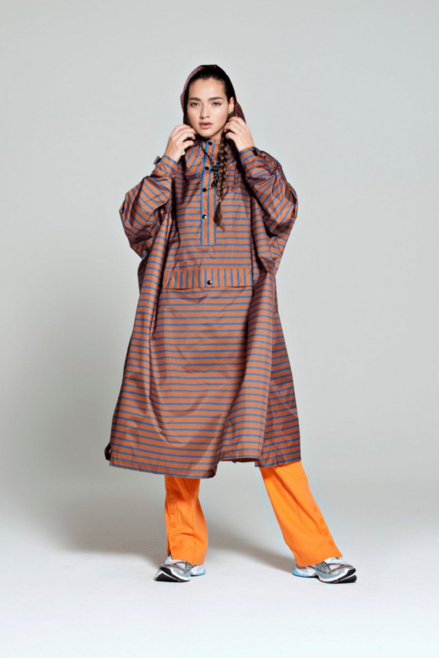 Rainkiss Regenponcho Breton Brown Blue günstig online kaufen