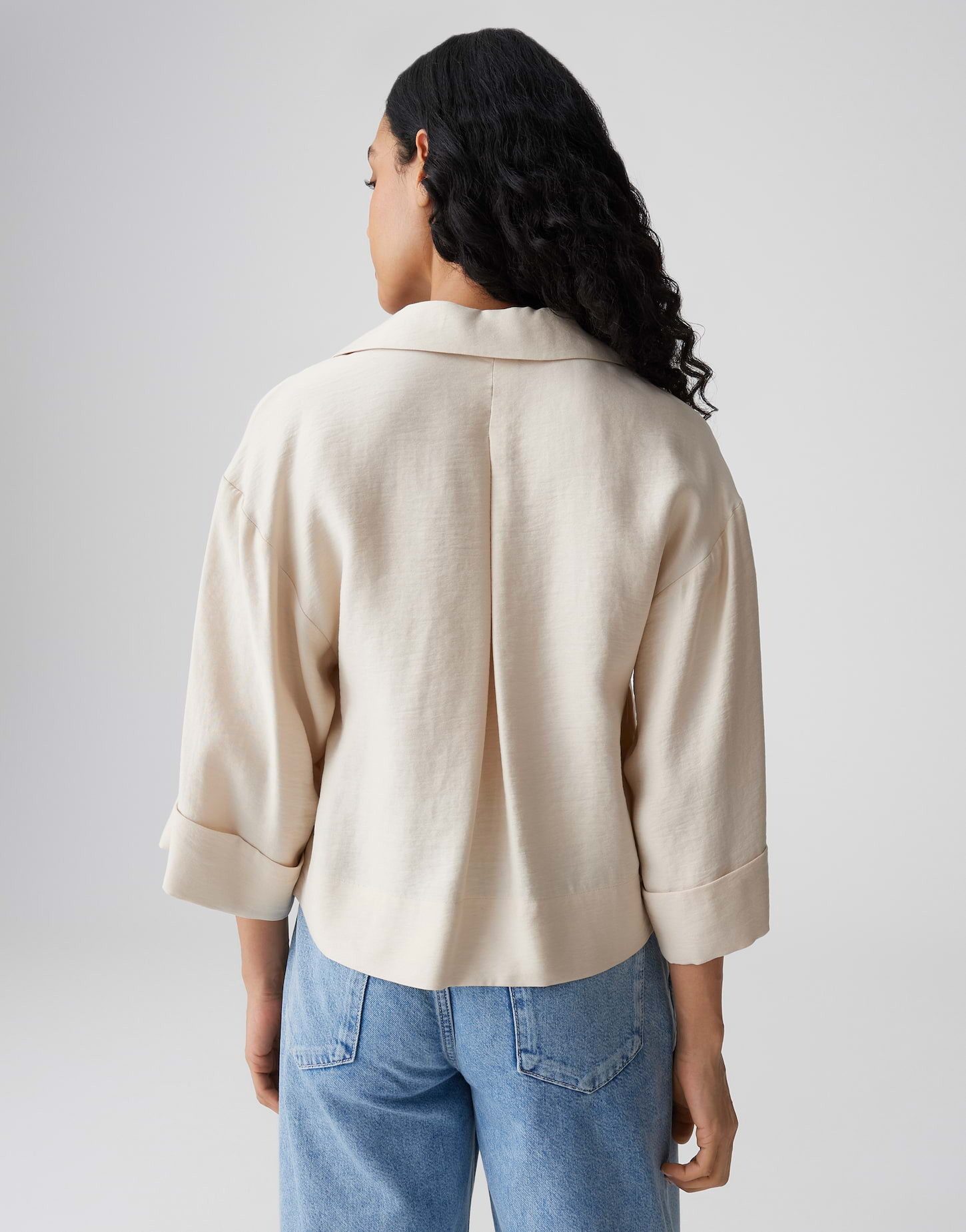 OPUS Hemdbluse Felmara mit dezenter Twillstruktur Aufschlag am Ärmel, aufgesetzte Brusttasche, dezenter Schimmer