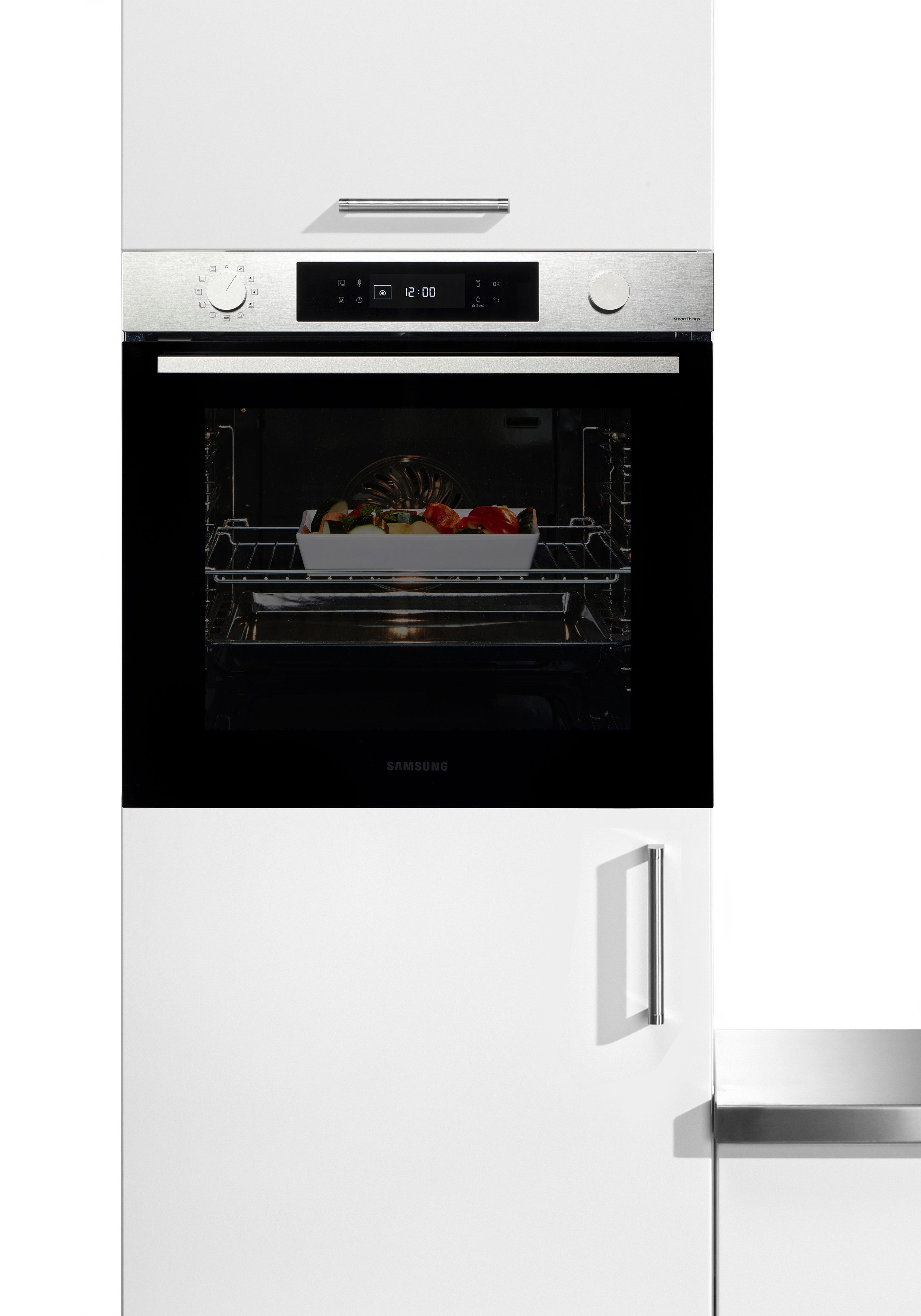 Samsung Einbaubackofen NV7400B NV7B41307AS, Pyrolyse-Selbstreinigung, Raumwunder - XXL-Innenraum mit 76L, langsam schließender Tür und WiFi