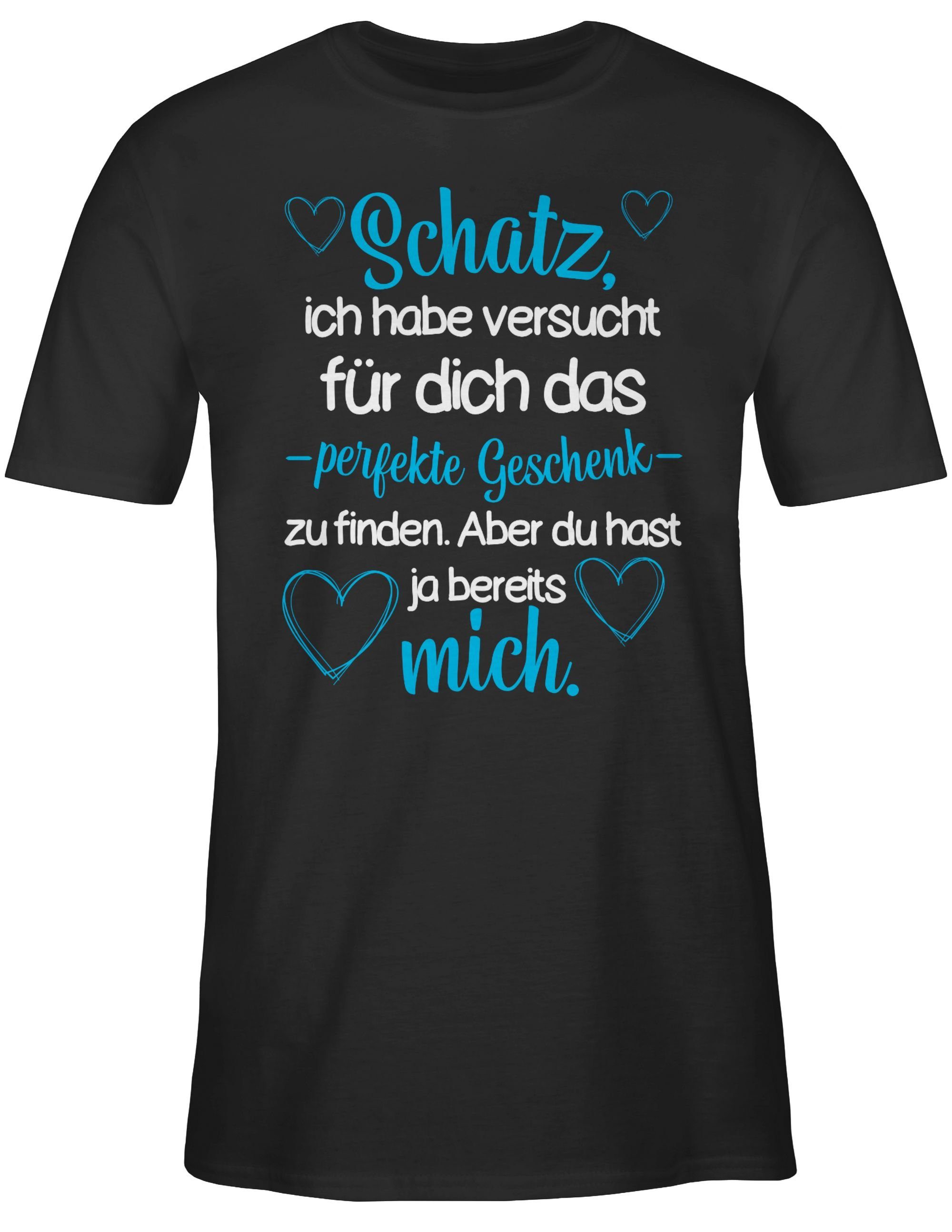 T-Shirt Partner finden das dich Ich habe Valentinstag Schatz Shirtracer zu Liebe für 01 Va - perfekte Schwarz Geschenk versucht