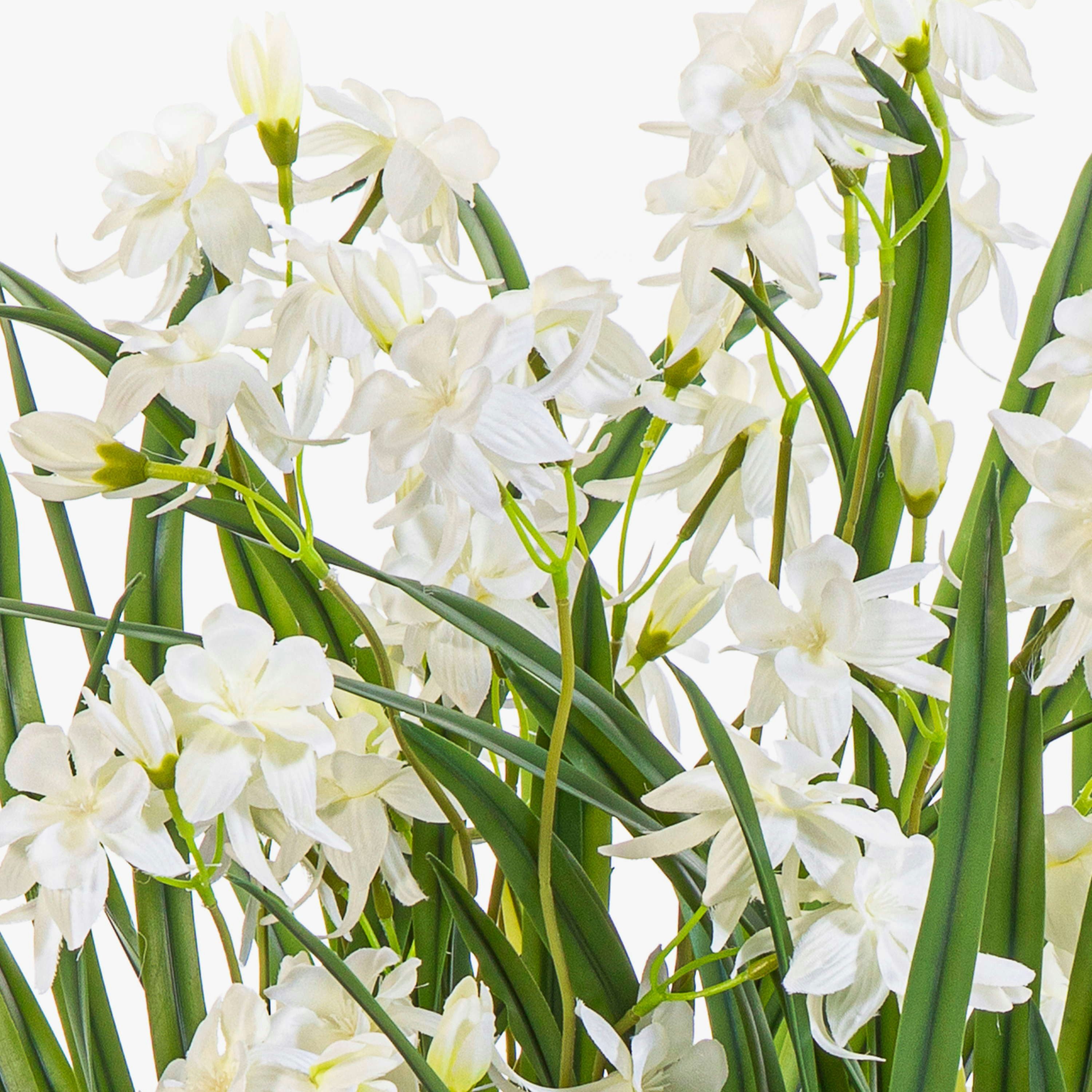 Kunstorchidee Künstliche Orchidee JANILA im Dekotopf, weiß, 85cm Orchidee (Orchidee cymbidium), artplants, Höhe 85.0 cm
