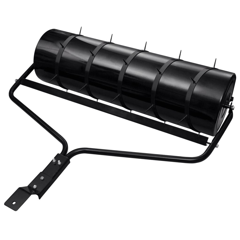 vidaXL Elektro-Rasentrimmer 30 x 90 cm Rasenwalze mit Rasenlüfter Schwarz 63 L Eisen