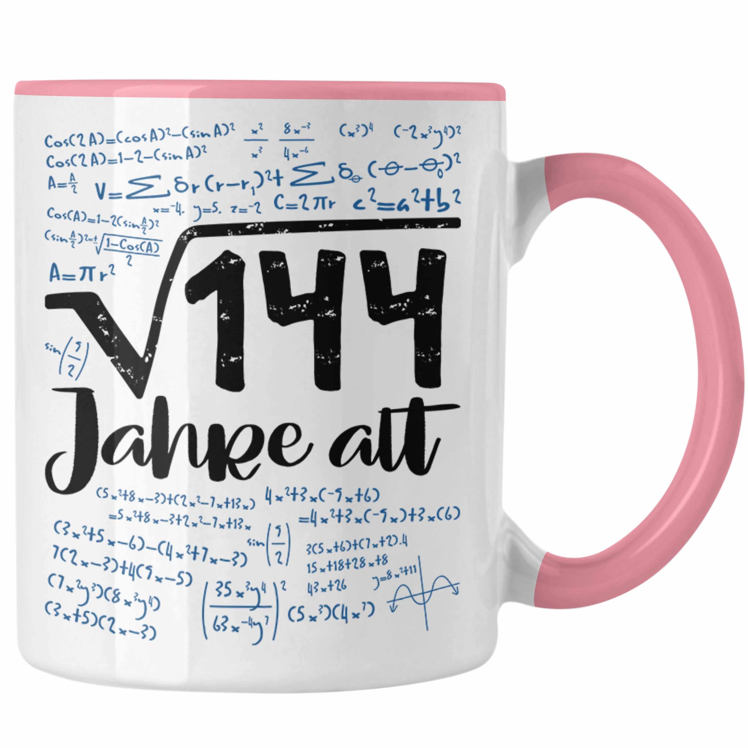 Geschenk Trendation 12er Quadratwurzel Geburtstag 144 Idee Math 12. Tasse Rosa Lustige Tasse