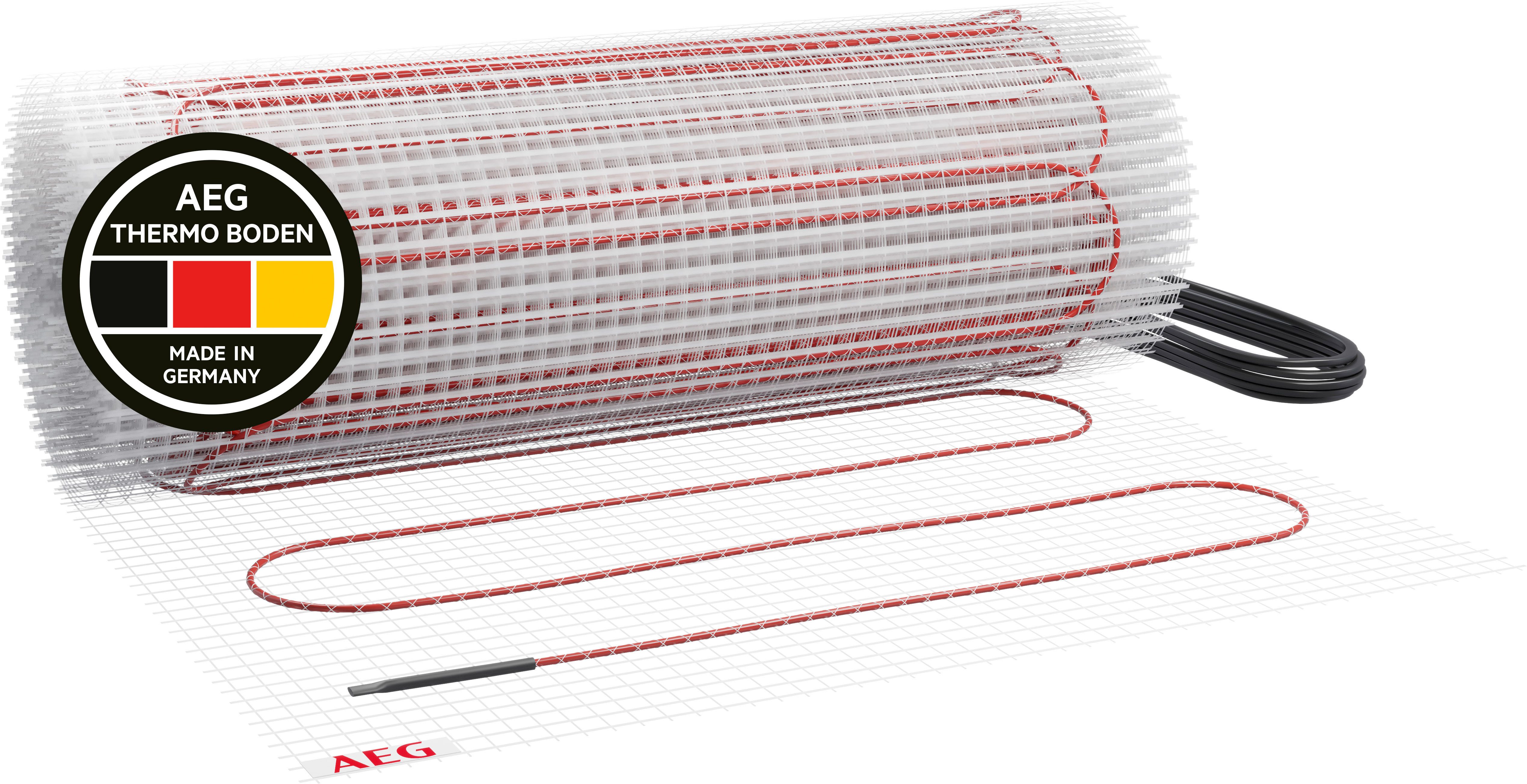 AEG Haustechnik Fußbodenheizung Basis Thermo Boden »TBS TB 160/4«, Elektrische Fußbodenheizung, Heizmatte 4 m², 160 W/m²