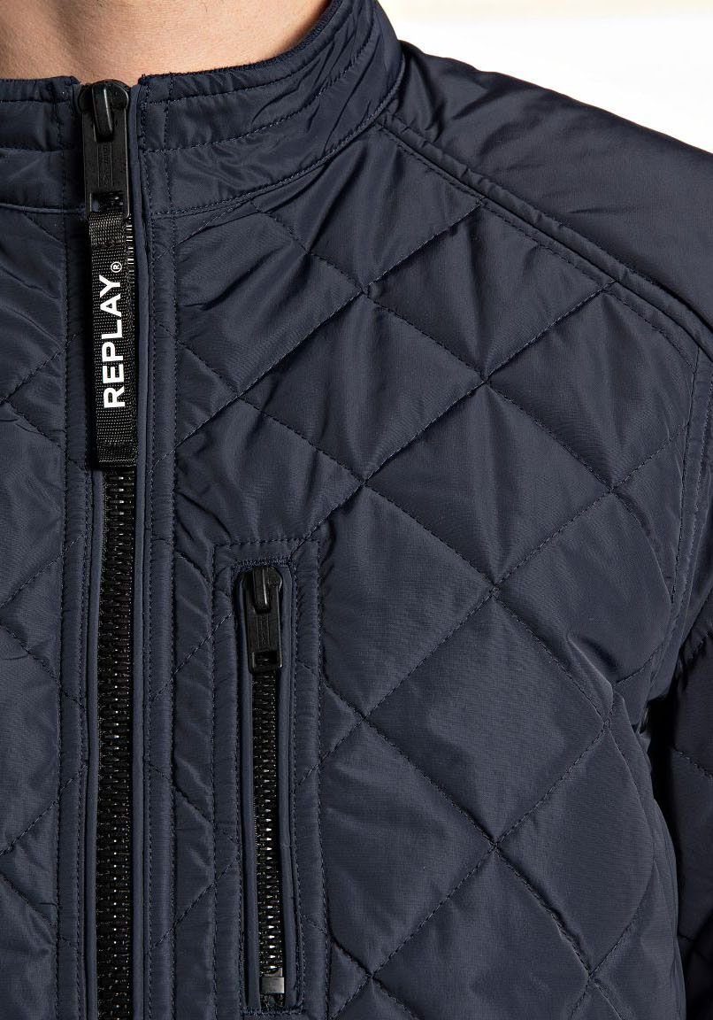 Replay Steppjacke Saber Mid mit kurzem Stehkragen