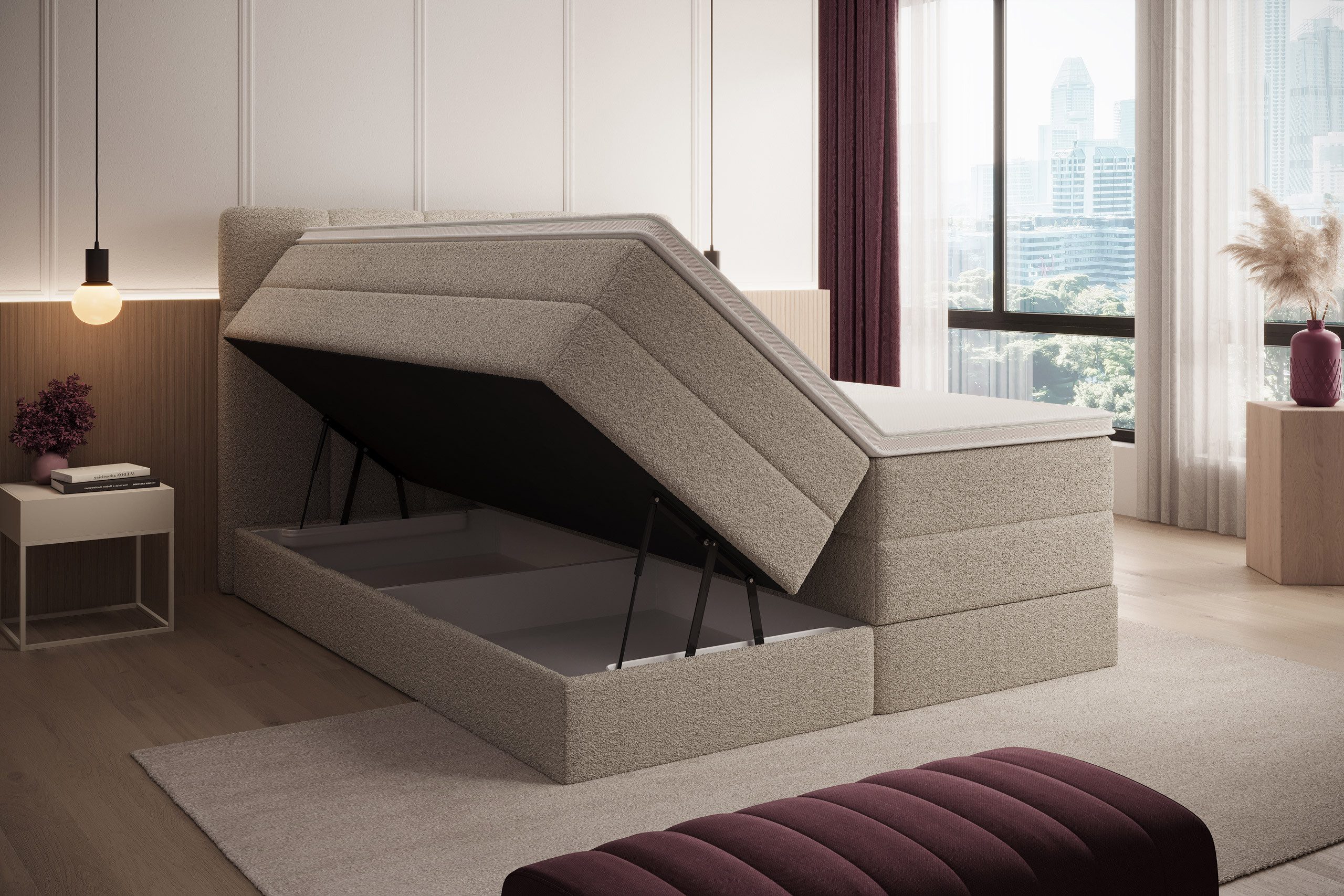 wonello Boxspringbett Madison 1, mit Bettkasten, günstig online kaufen