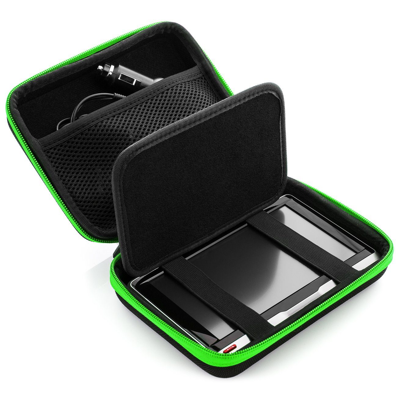deleyCON Festplattentasche deleyCON Navi Tasche Navi Case Navigationsgerät bis 6,3" Zoll Schwarz