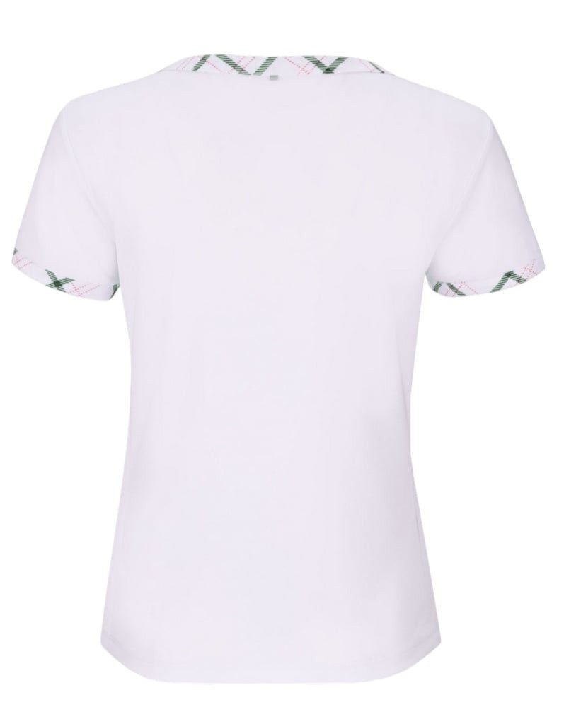 Fila Tennisshirt Yamila (angenehmes Tragegefühl) weiss/grün Damen