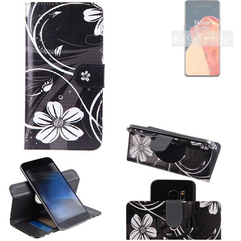 K-S-Trade Handyhülle für OnePlus 9, Schutzhülle Handyhülle Hülle 360° Wallet  Case ''Flowers''