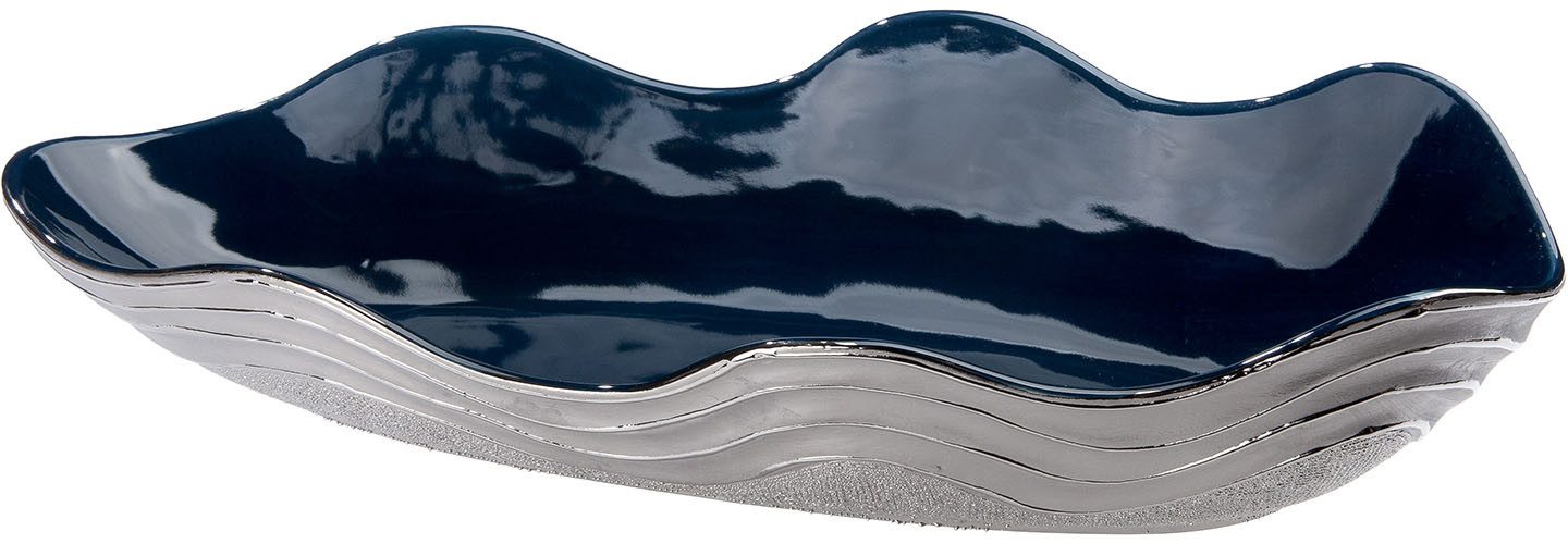 GILDE Schale Deko-Schale Wavy, Keramik, (1-tlg)