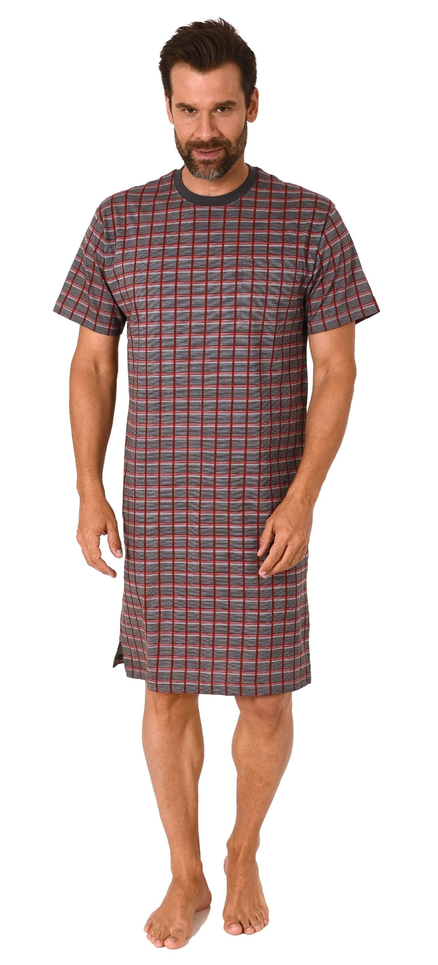 Normann Pyjama Herren kurzarm Nachthemd in günstig online kaufen