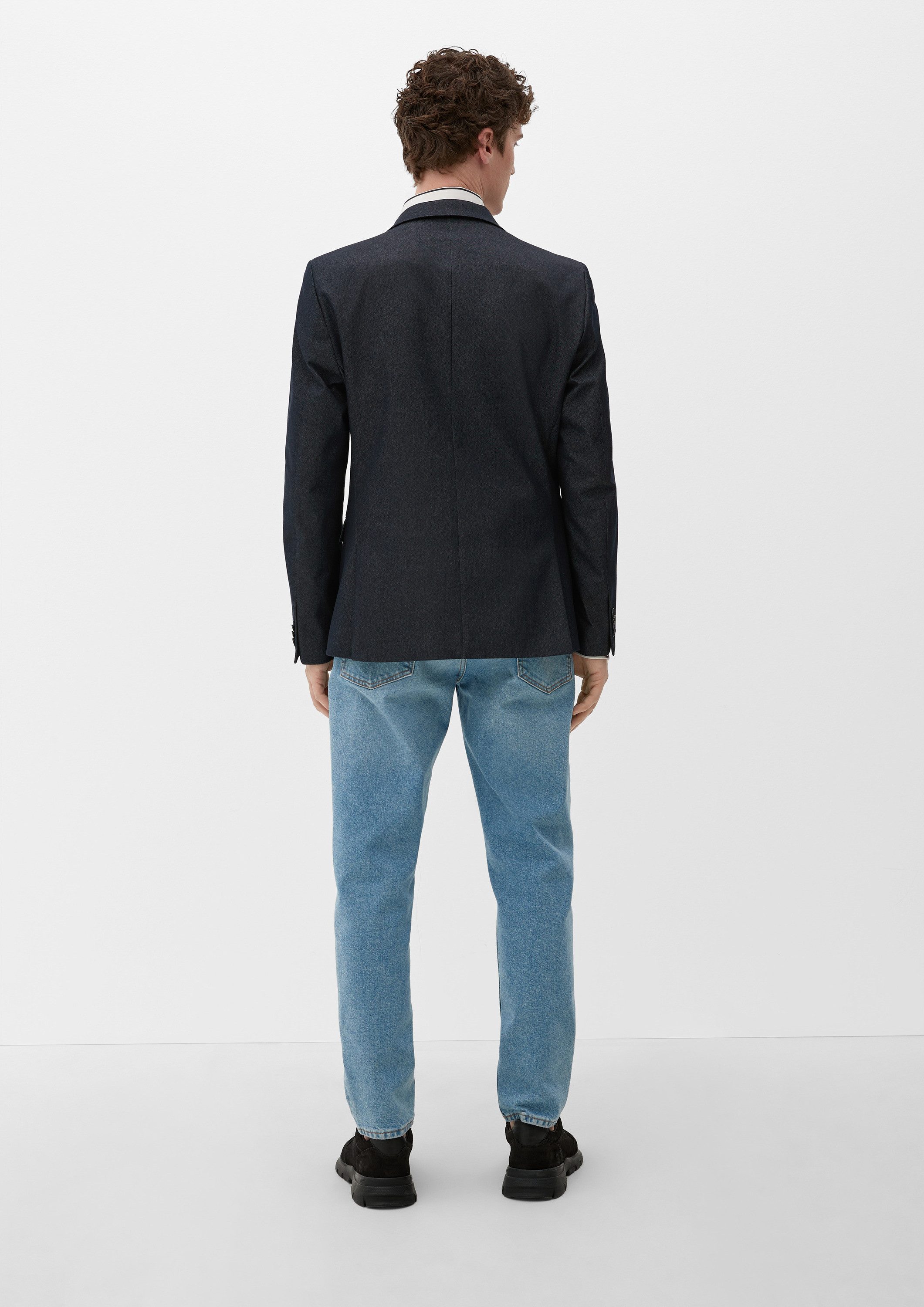 s.Oliver Sakko Indoor-Sakko S.OPURE Slim: elastisches Sakko aus Denim
