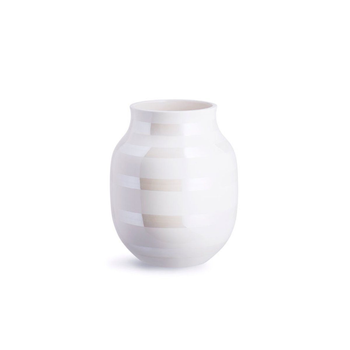 Tischvase Vase Omaggio M perlmutt-weiß