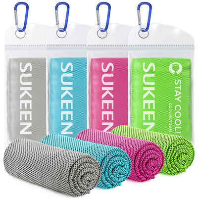 Silberstern Handtücher 4er-Pack kühlende Sporthandtücher, atmungsaktive Mikrofaser-Handtücher, (4-St), Weiches, kühles Handtuch, ideal für Yoga, Laufen, Fitnessstudio