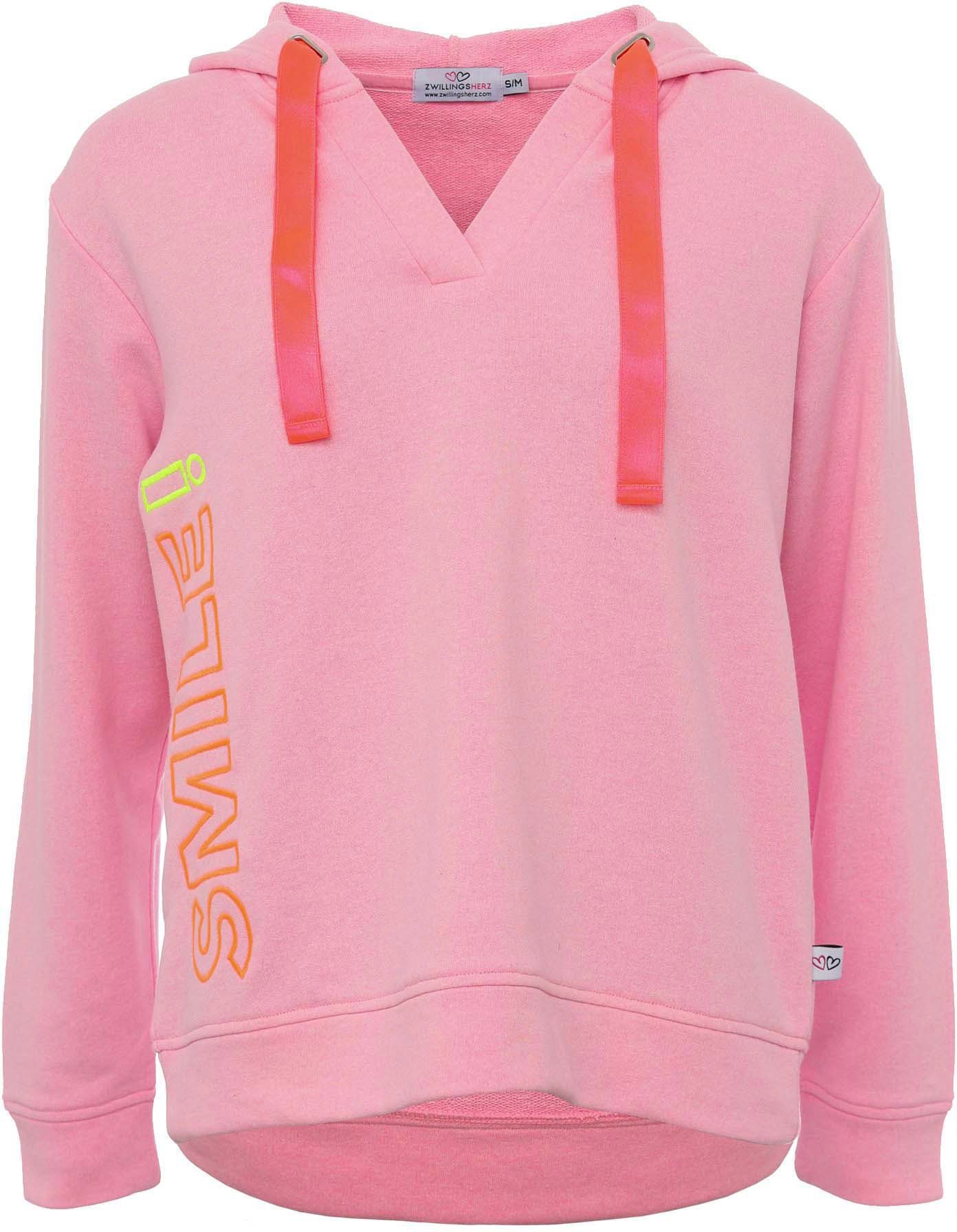 Zwillingsherz Sweatshirt Smile mit breiten Bändern, günstig online kaufen