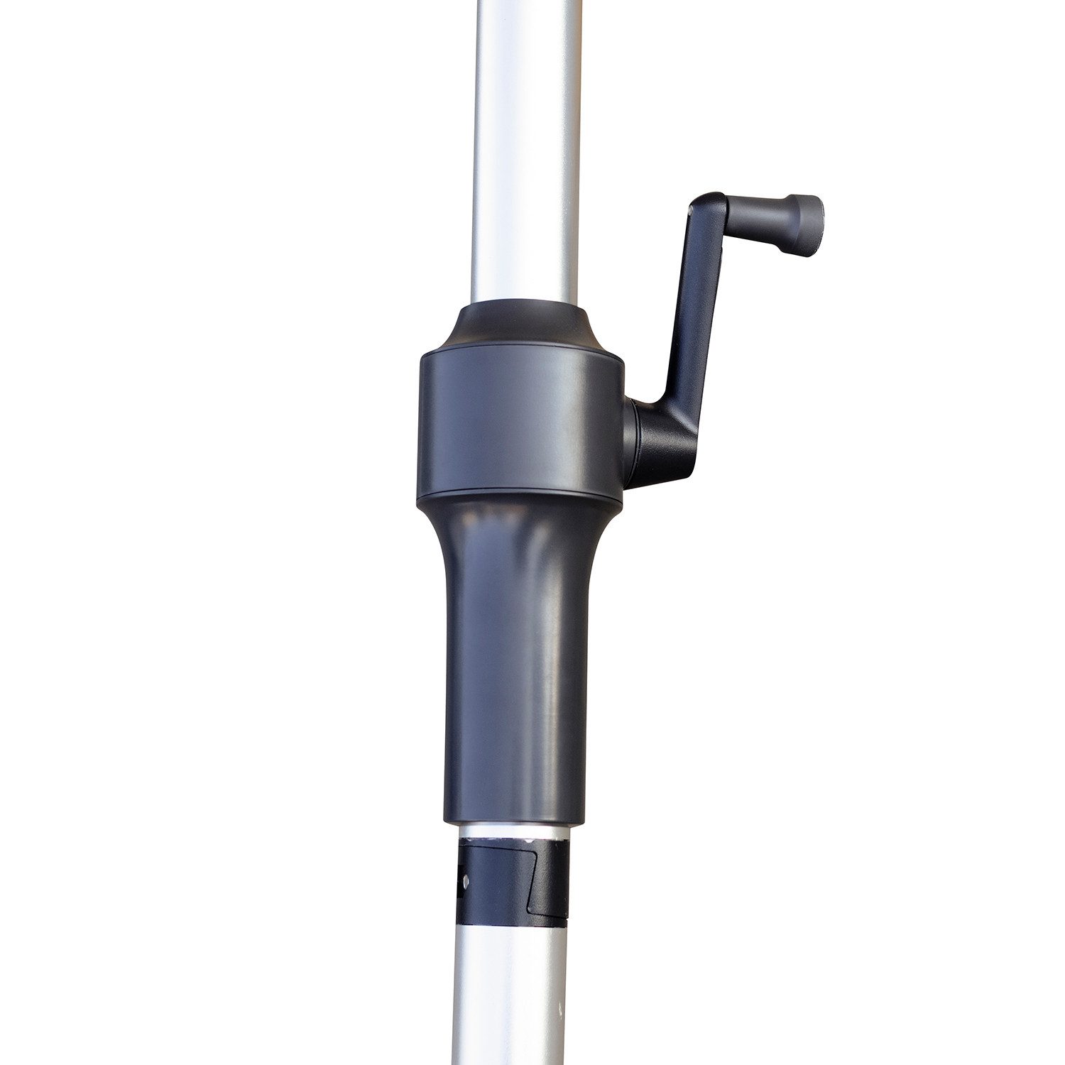 anndora Marktschirm Sonnenschirm aus Aluminium knickbar 3,5m rund, Knickfunktion und Winddach - UV beständiger, wasserabweisender Stoff