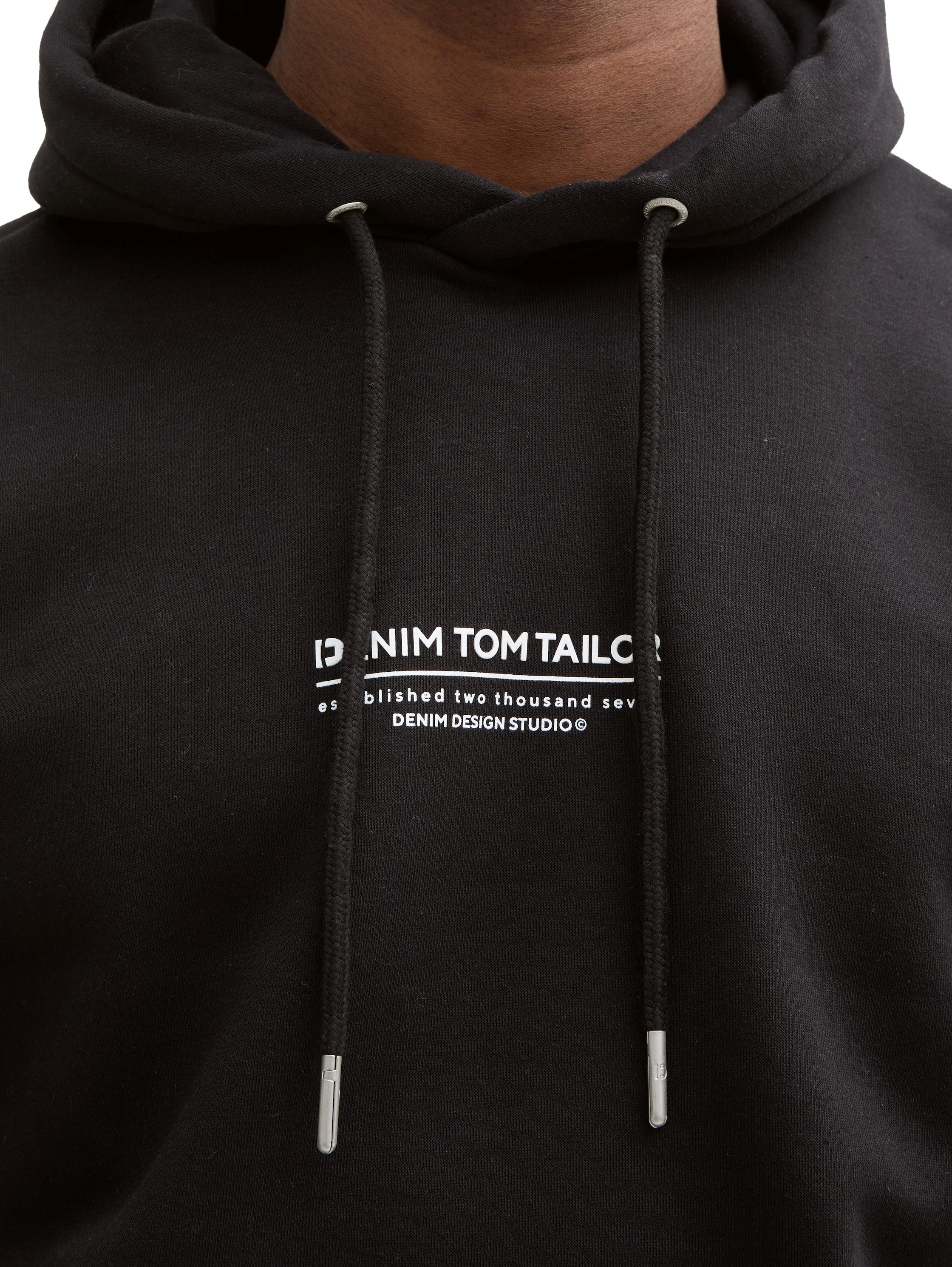 TOM TAILOR Denim Hoodie mit Logo Print