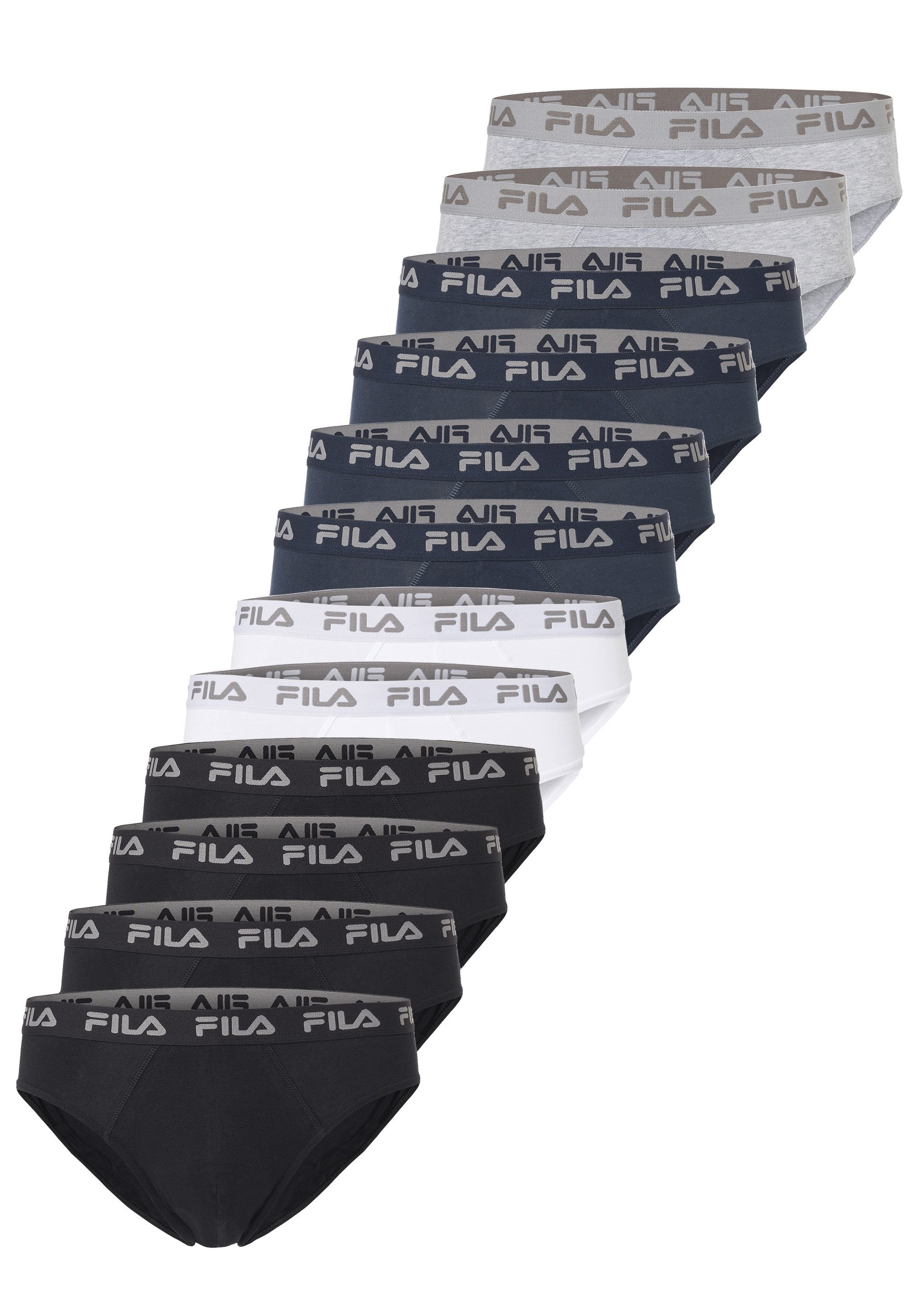 Fila Slip Logo (12-St) 12er-Pack mit breitem Dehnbund und Markenlogo