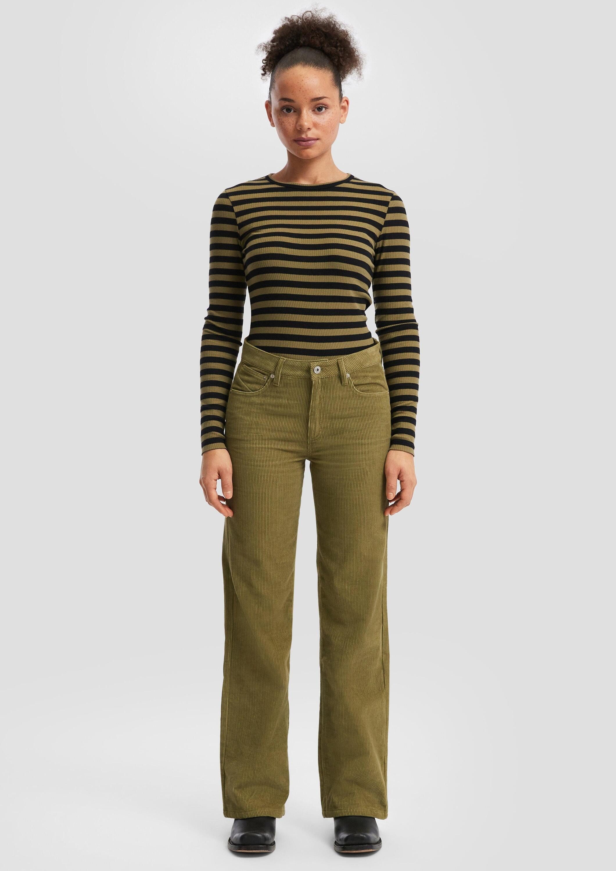 QS Chinos Hose Cordhose mit weitem Bein günstig online kaufen