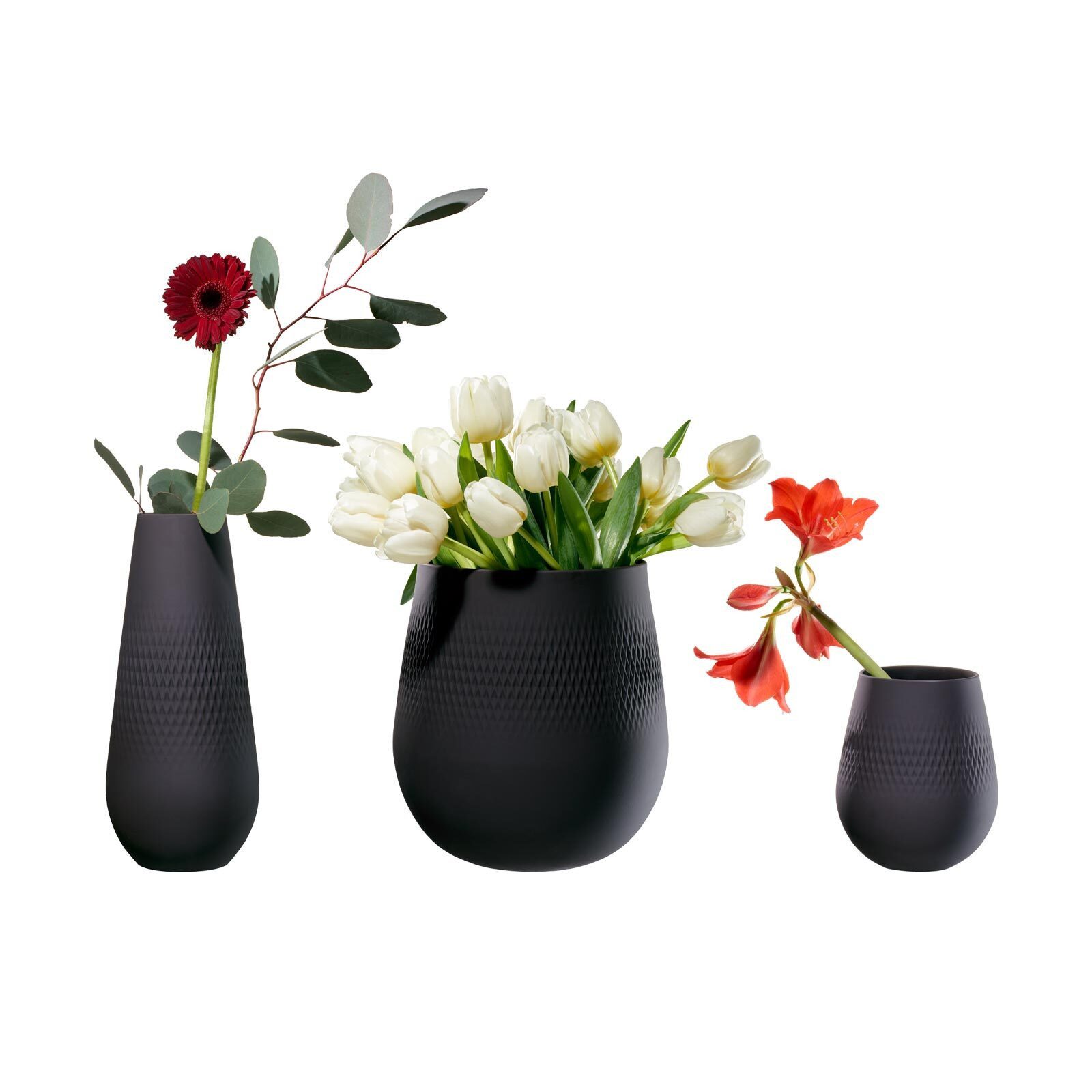 Villeroy & Boch Dekovase Manufacture Collier Vasen-Set 3er Set (3 Vasen, 3 St)