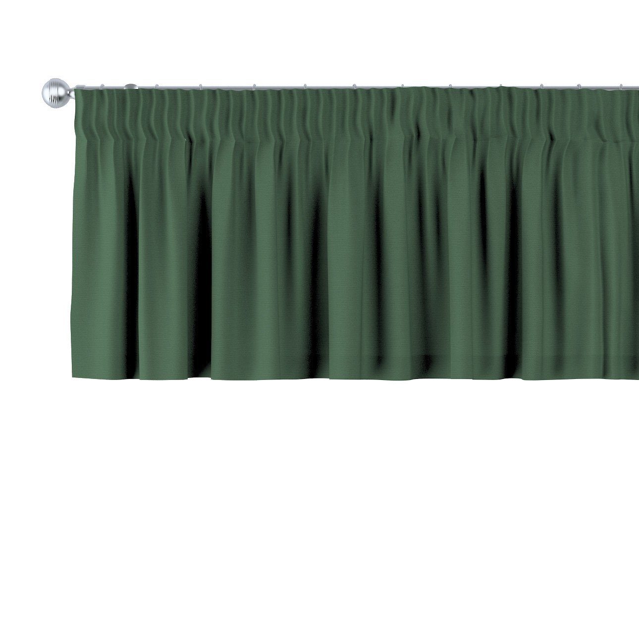 Vorhang mit Kräuselband 130 x 40 cm, Cotton Panama, Dekoria waldgrün