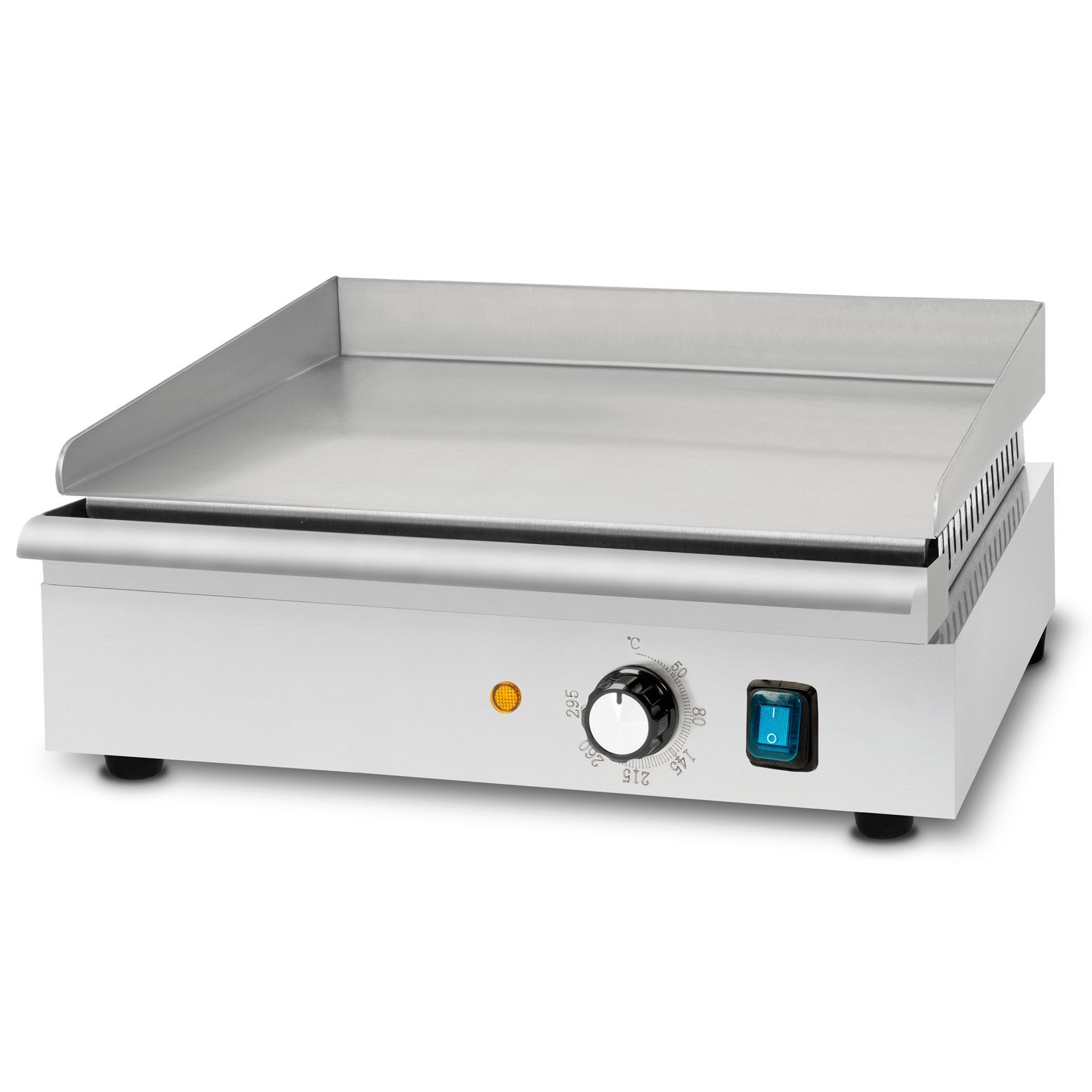 vertes Tischgrill Grillplatte Bratplatte Plancha Grill Elektrisch 1700W, 1700 W, Edelstahl Grillfläche Glatt 40x26cm