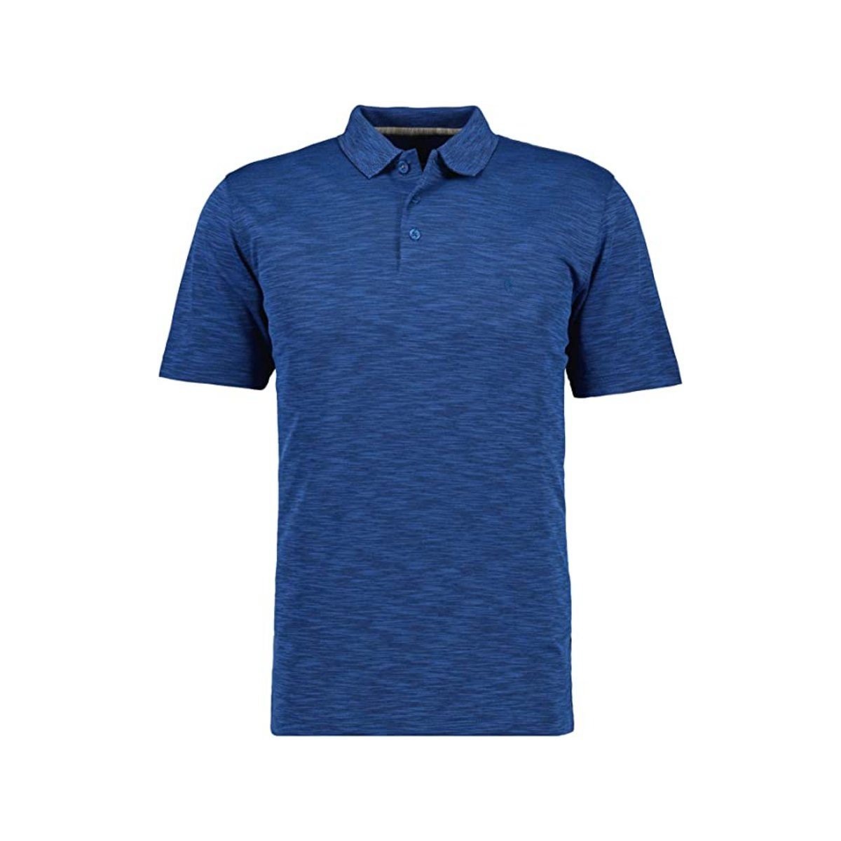 blau Poloshirt textil (1-tlg) RAGMAN passform