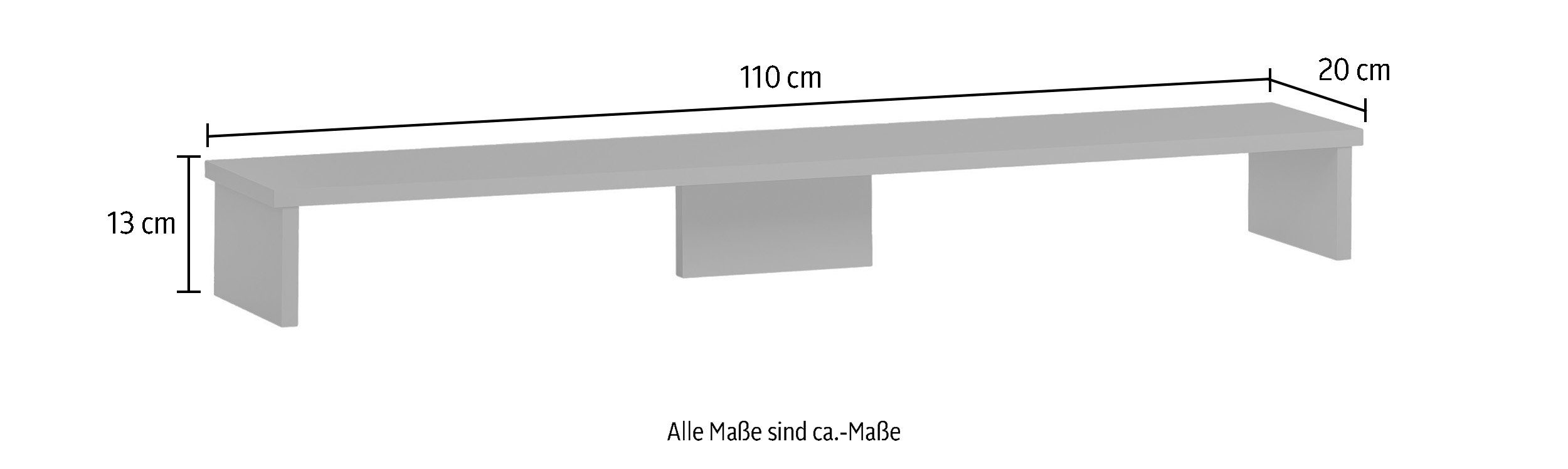welltime Schreibtischaufsatz Baku, Bildschirmaufsatz, Breite 110 günstig online kaufen
