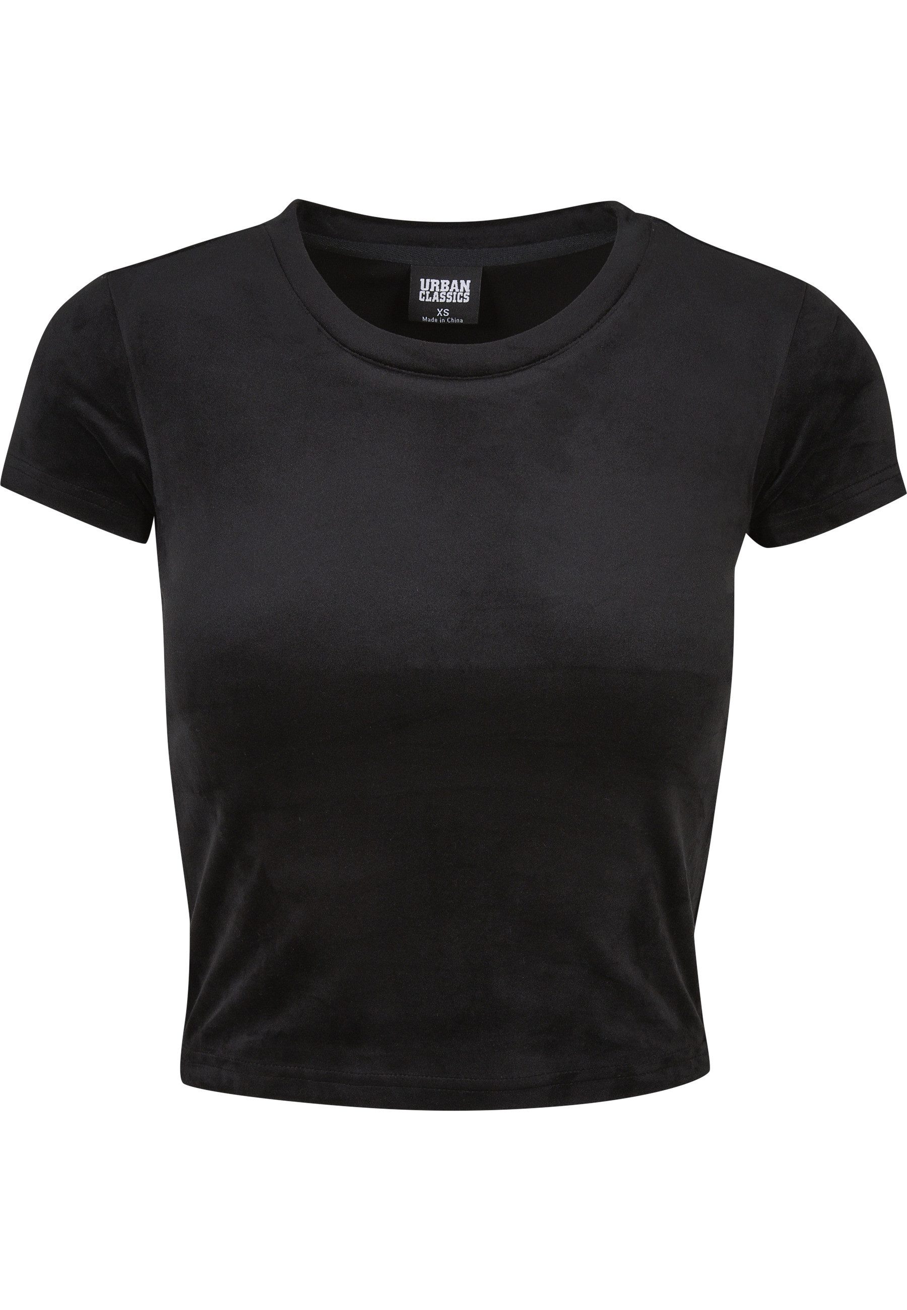 Kurzarmshirt Urban Classics Damen Ladies Short Velvet Tee