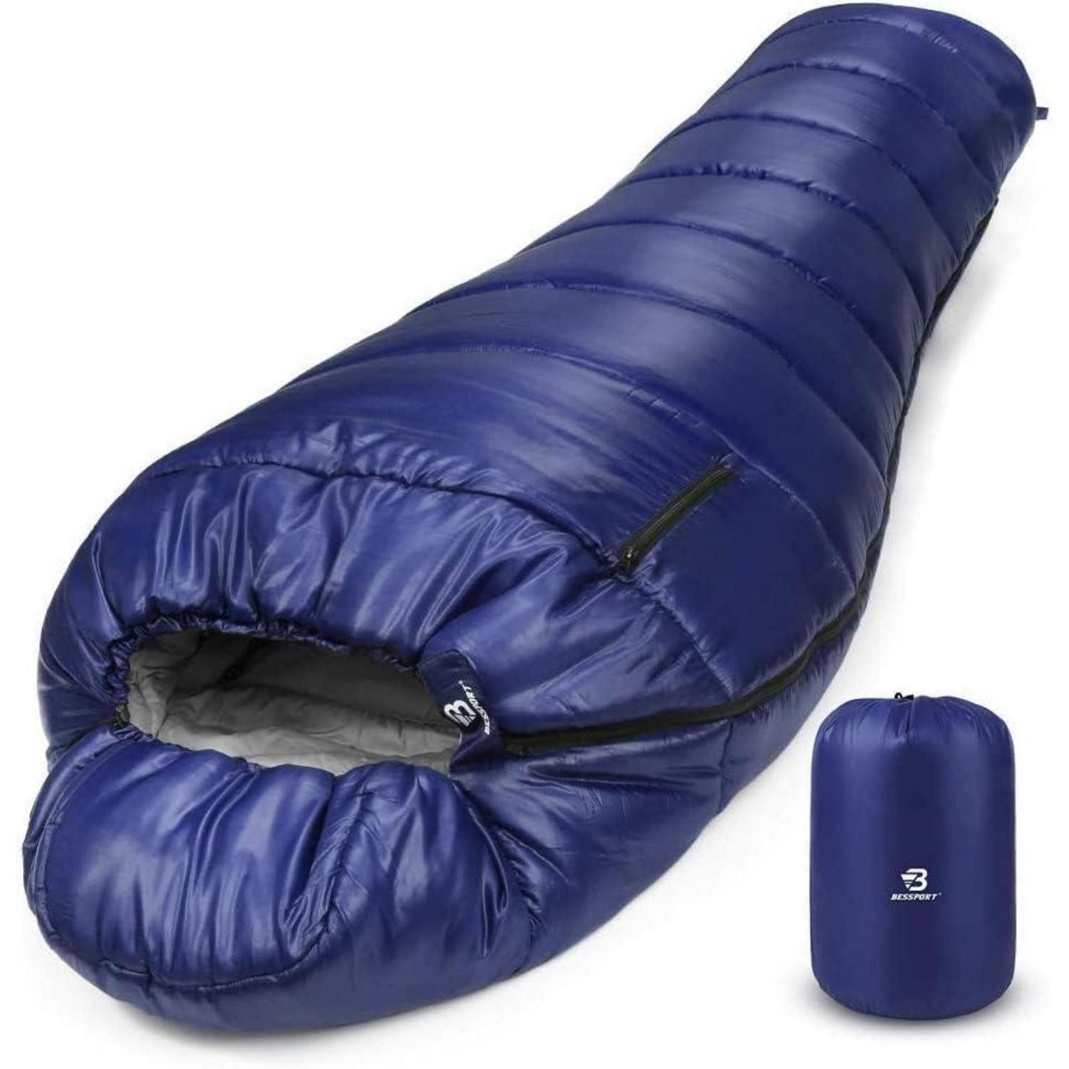 Bessport Mumienschlafsack Schlafsack Mumienschlafsack -10 ℃ - 15 ℃ 4 Jahreszeiten