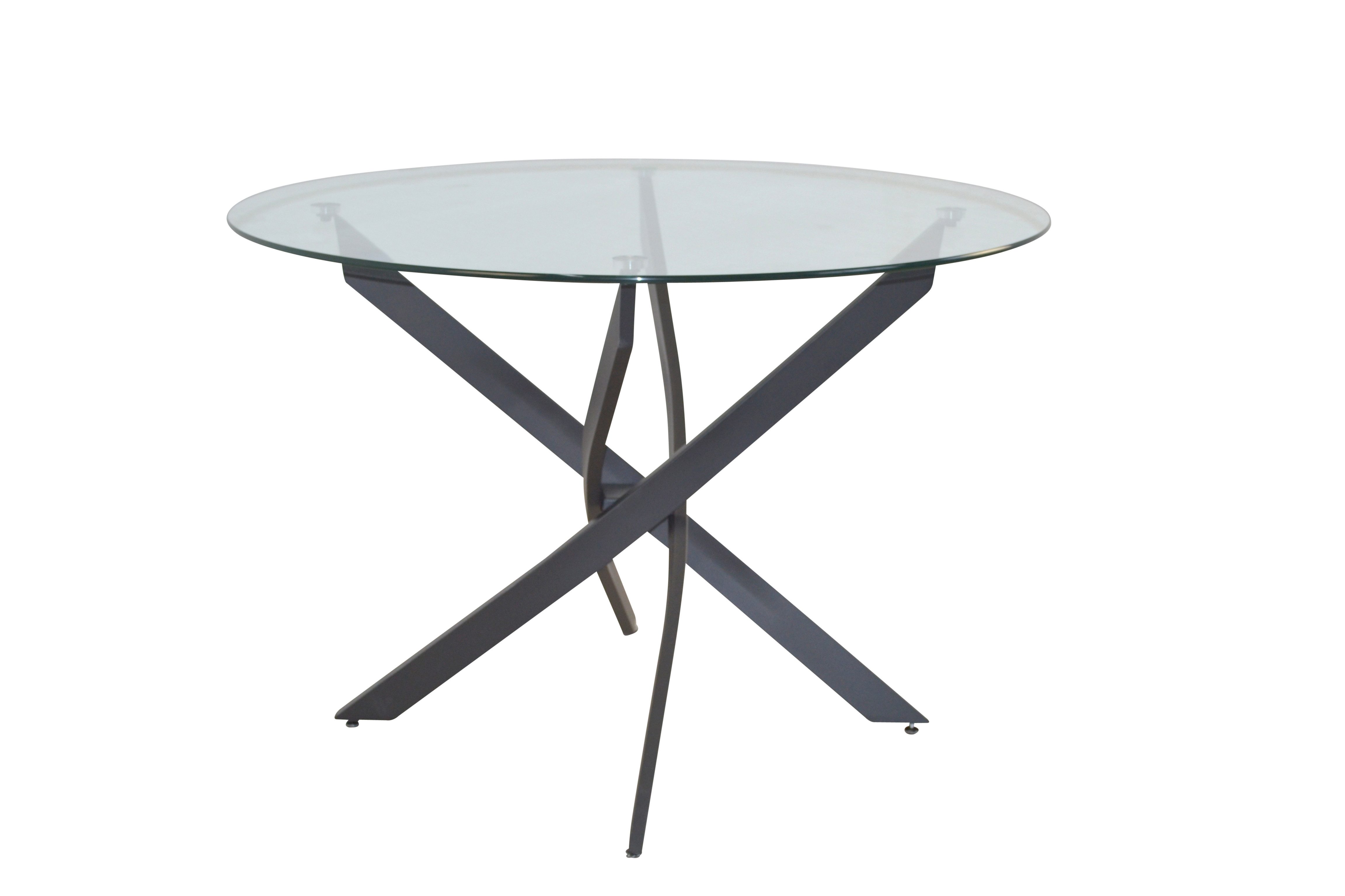 moebel-direkt-online Esstisch Durchmesser 110 cm. Hochwertiger Glastisch mit modernen Metallgestell, Durchmesser 110 cm