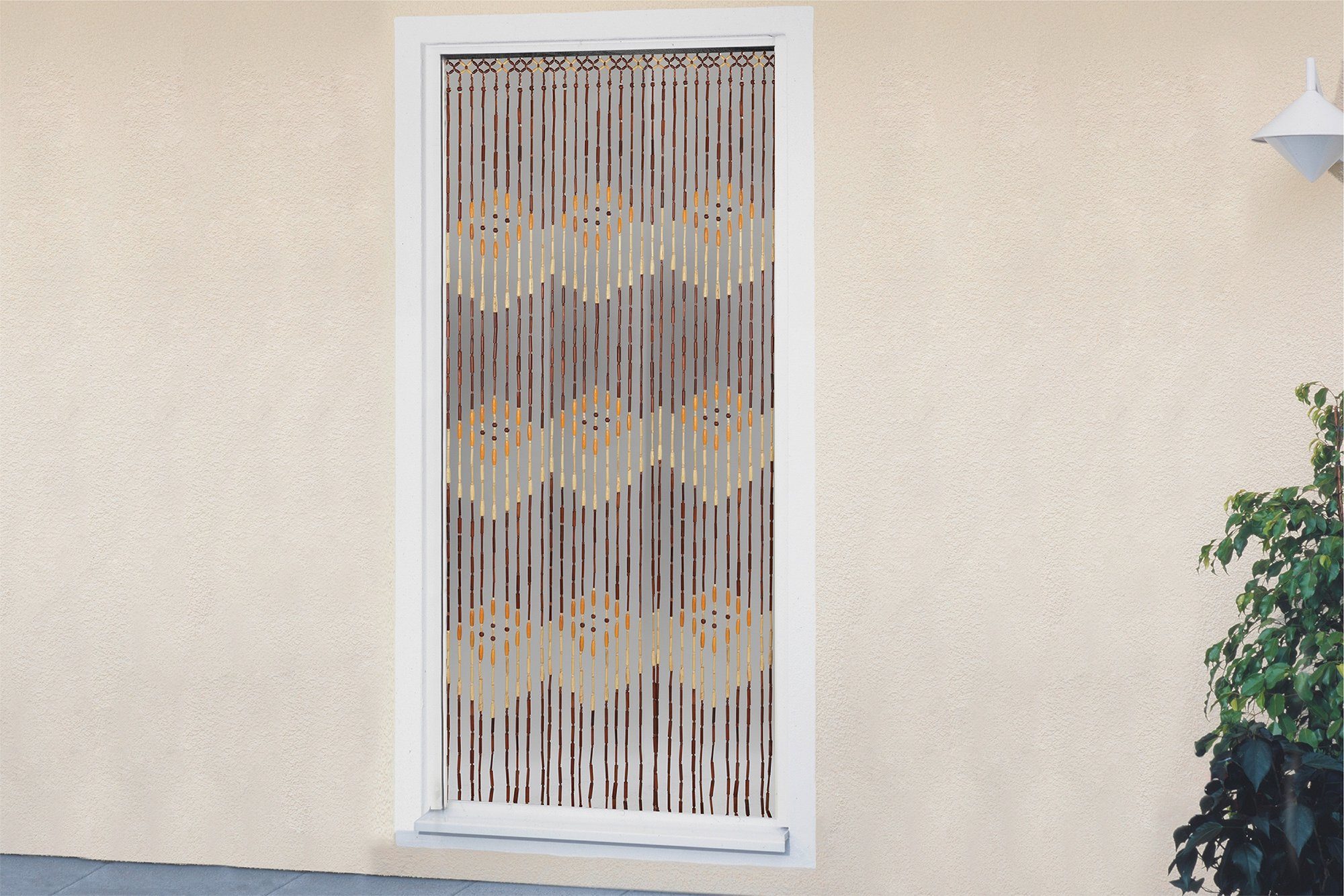 Maximex Türvorhang Holzperlen (1 St), Hakenaufhängung, blickdicht, Handarbeit