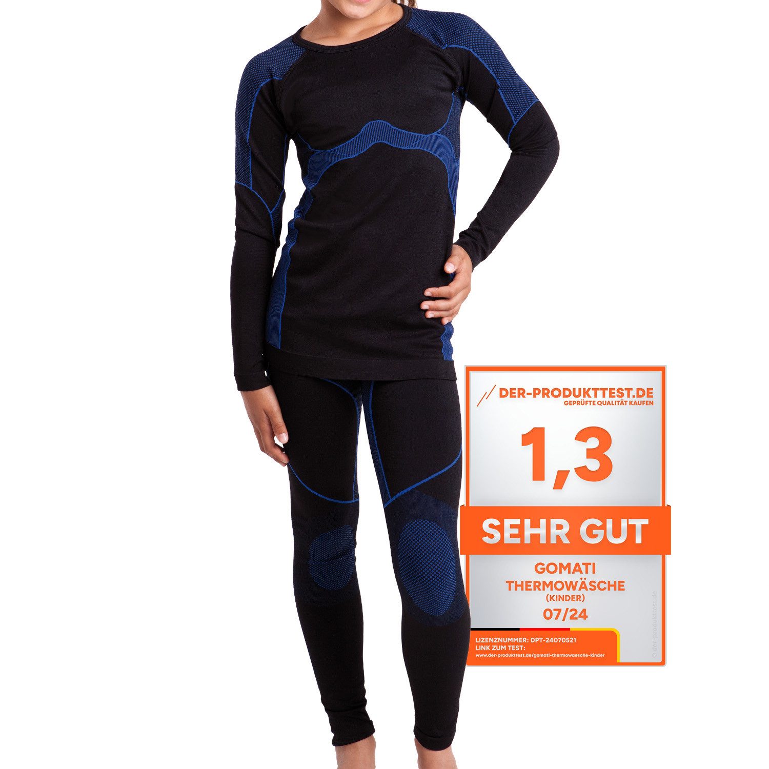 Gomati Thermohose Kinder Thermo Unterwäsche Set - Seamless Funktionswäsche