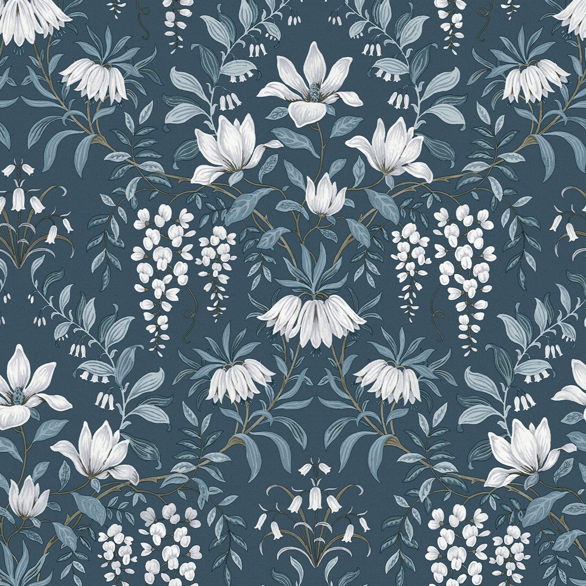 LAURA ASHLEY Vliestapete Parterre, gemustert, FSC® zertifiziert, mit lebhaftem Druck, 10 Meter Länge