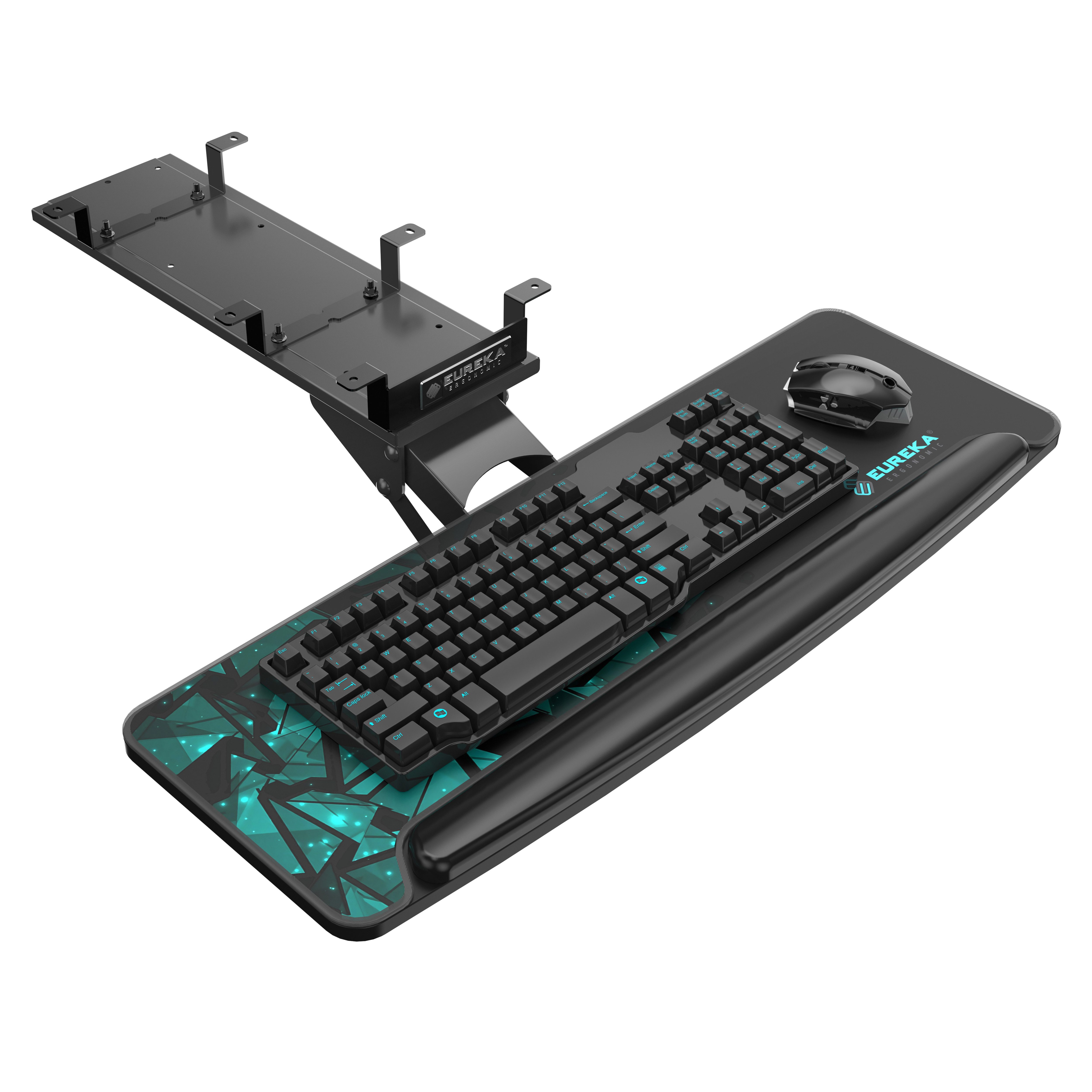 Lapamax Tastaturhalterung 71,9 x 25,9 cm, Tastaturablage mit Kohlefaseroptik und
