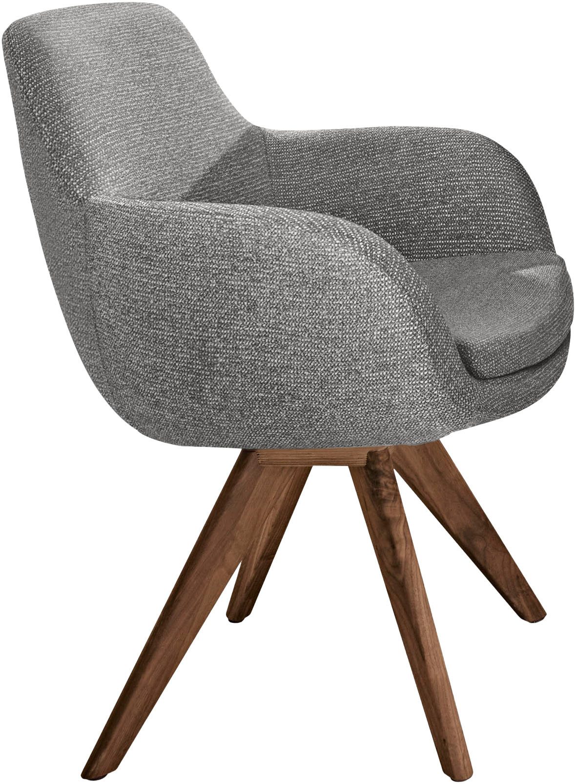 Musterring Esszimmerstuhl Tavia (Set, 2 St), Stativgestell Wildnussbaum, Drehfunktion optional, diverse Farben