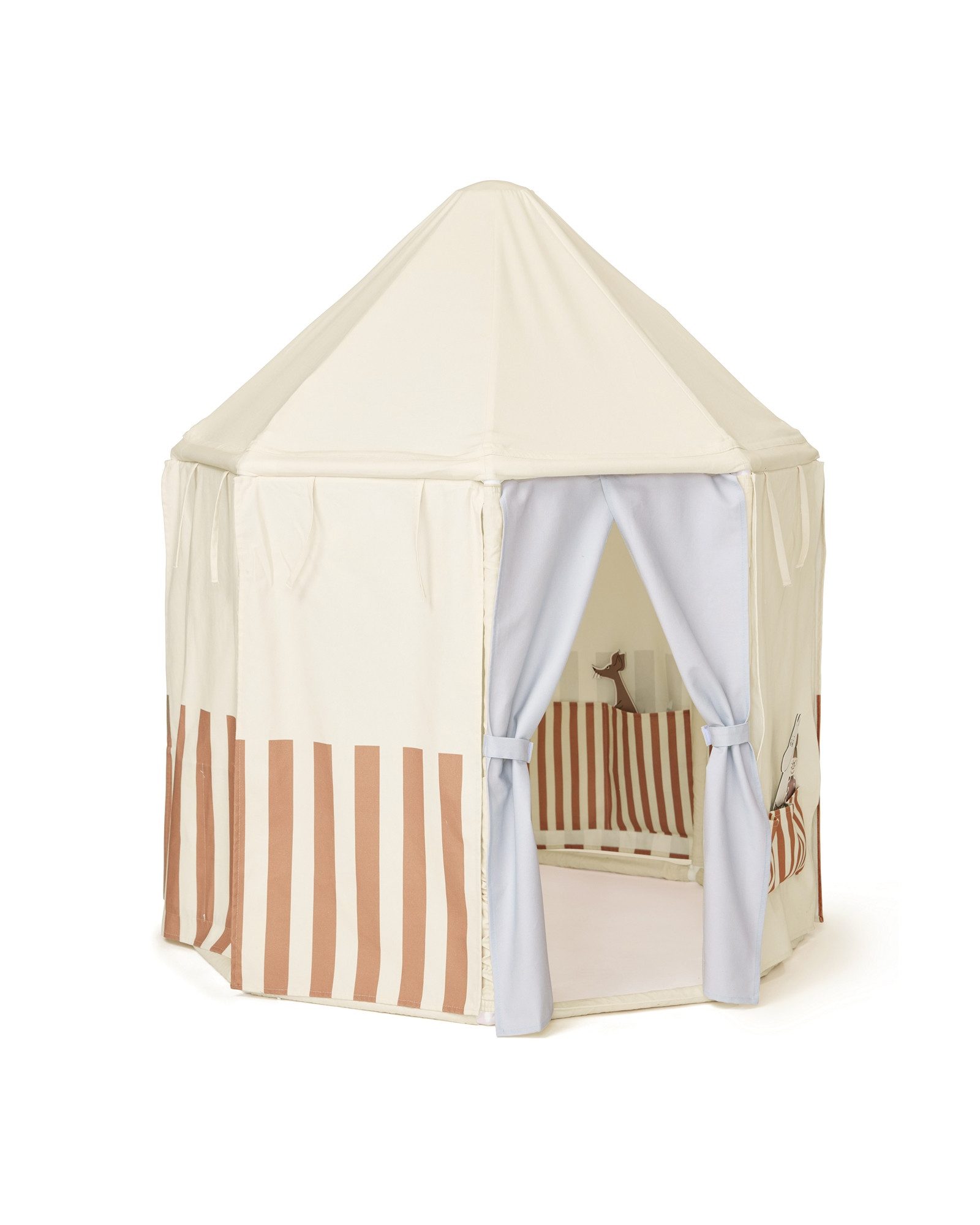 Kids Concept Spielzelt Pavillon Zelt Mumin mit Figuren - Ø 107cm, H 124cm - ab 2 Jahre – Bild 2 von 5