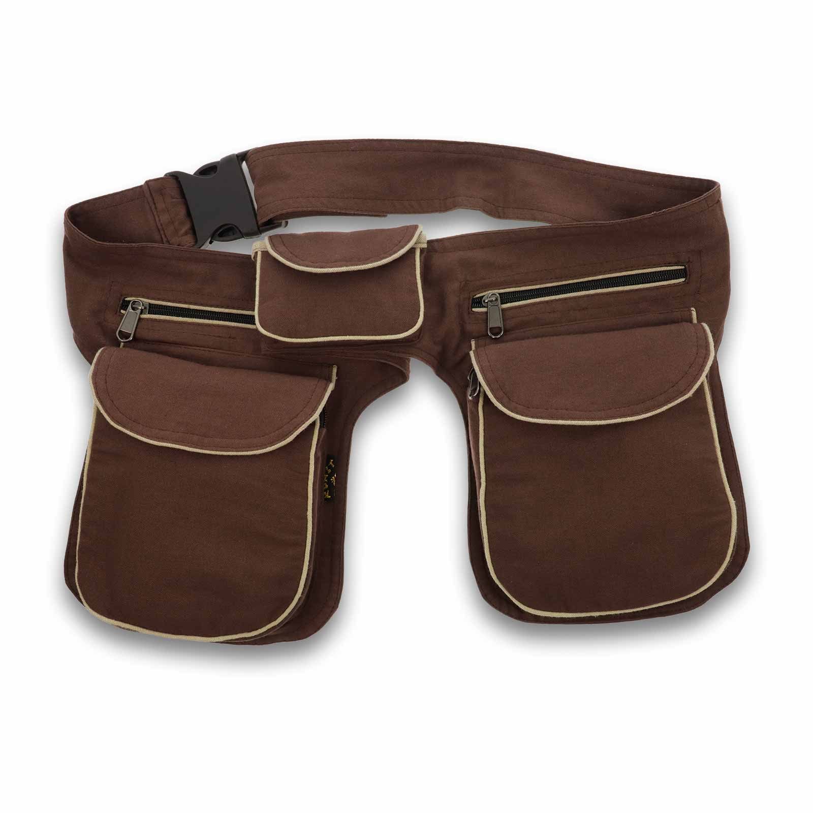 KUNST UND MAGIE Bauchtasche Doppel Bauchtasche Gürtelt/Festivaltasche Hippie Hüfttasche Hipbag