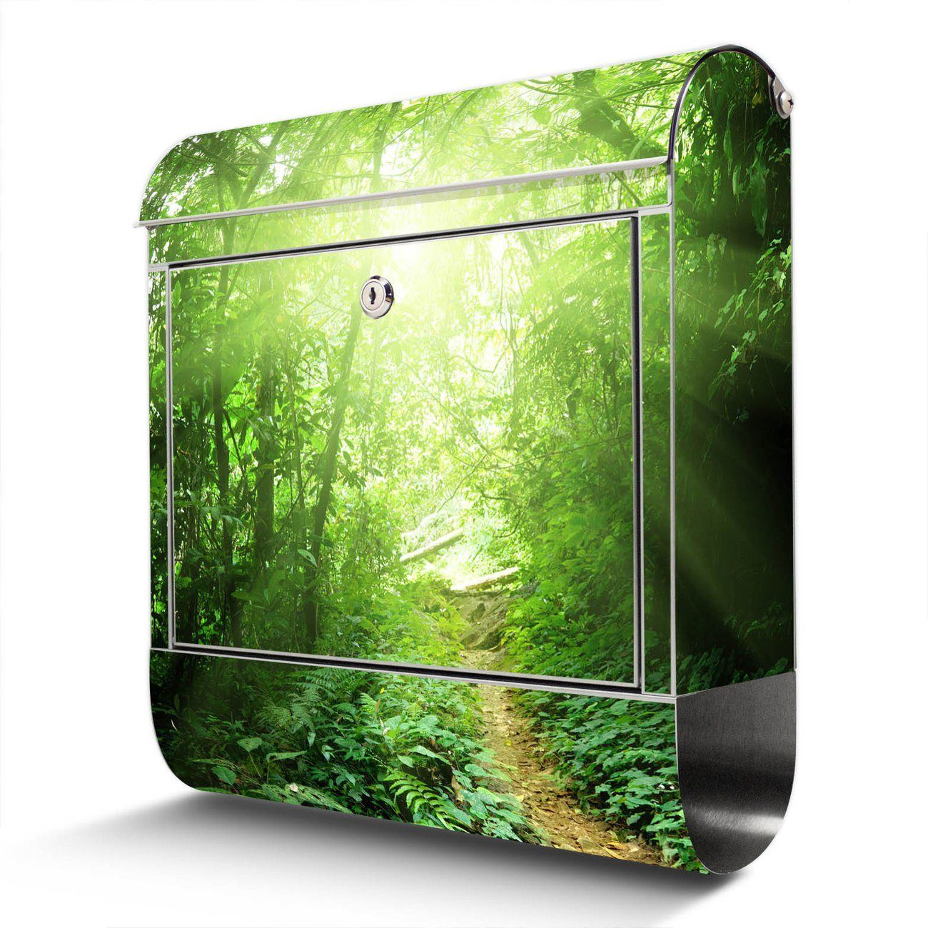 banjado Briefkasten »Edelstahl Dschungel Malaysia« (Wandbriefkasten groß,  mit Zeitungsfach), 38 x 42,5 x12cm online kaufen | OTTO