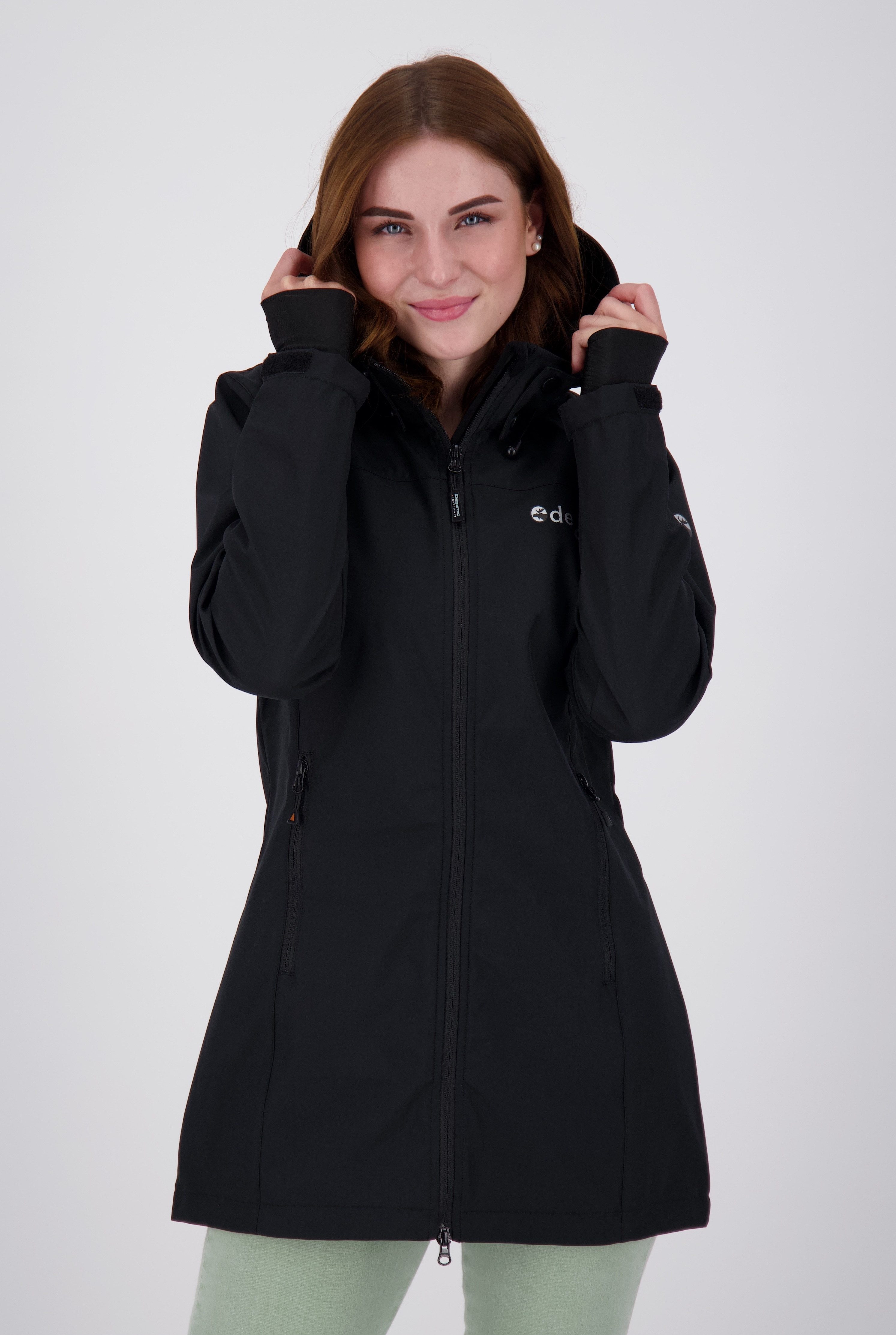 DEPROC Active Softshellmantel CAVELL LONG WOMEN CS Long jacket auch in Großen Größen erhältlich