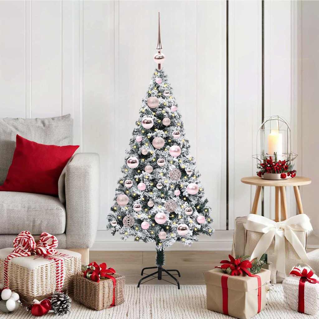 vidaXL Künstlicher Weihnachtsbaum vidaXL Künstlicher Weihnachtsbaum mit 150 LEDs mit Ständer Weiß 120 cm