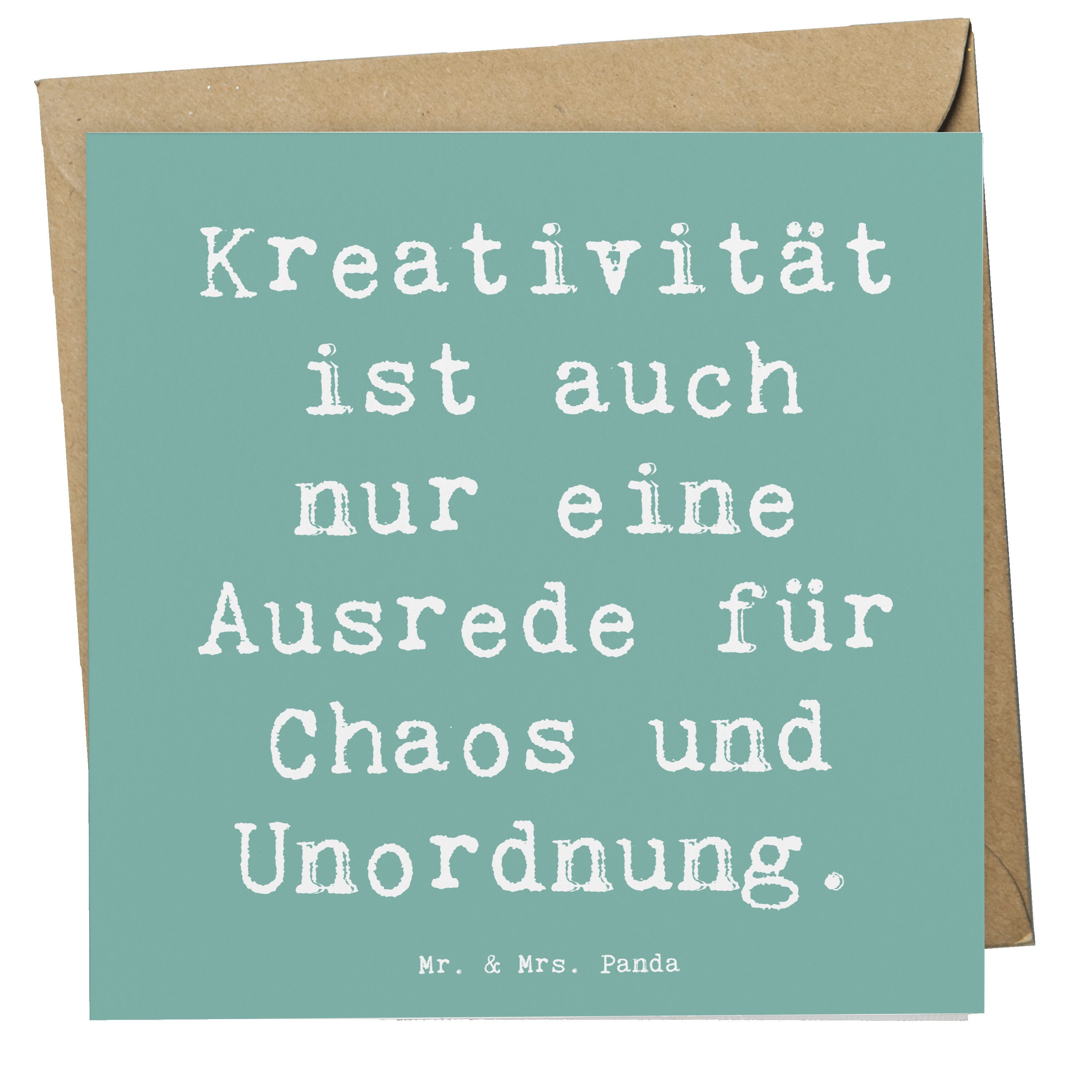 Grußkarte Kreativität und Chaos - Meeresbrise - Geschenk, Bunt, kreative Prozes