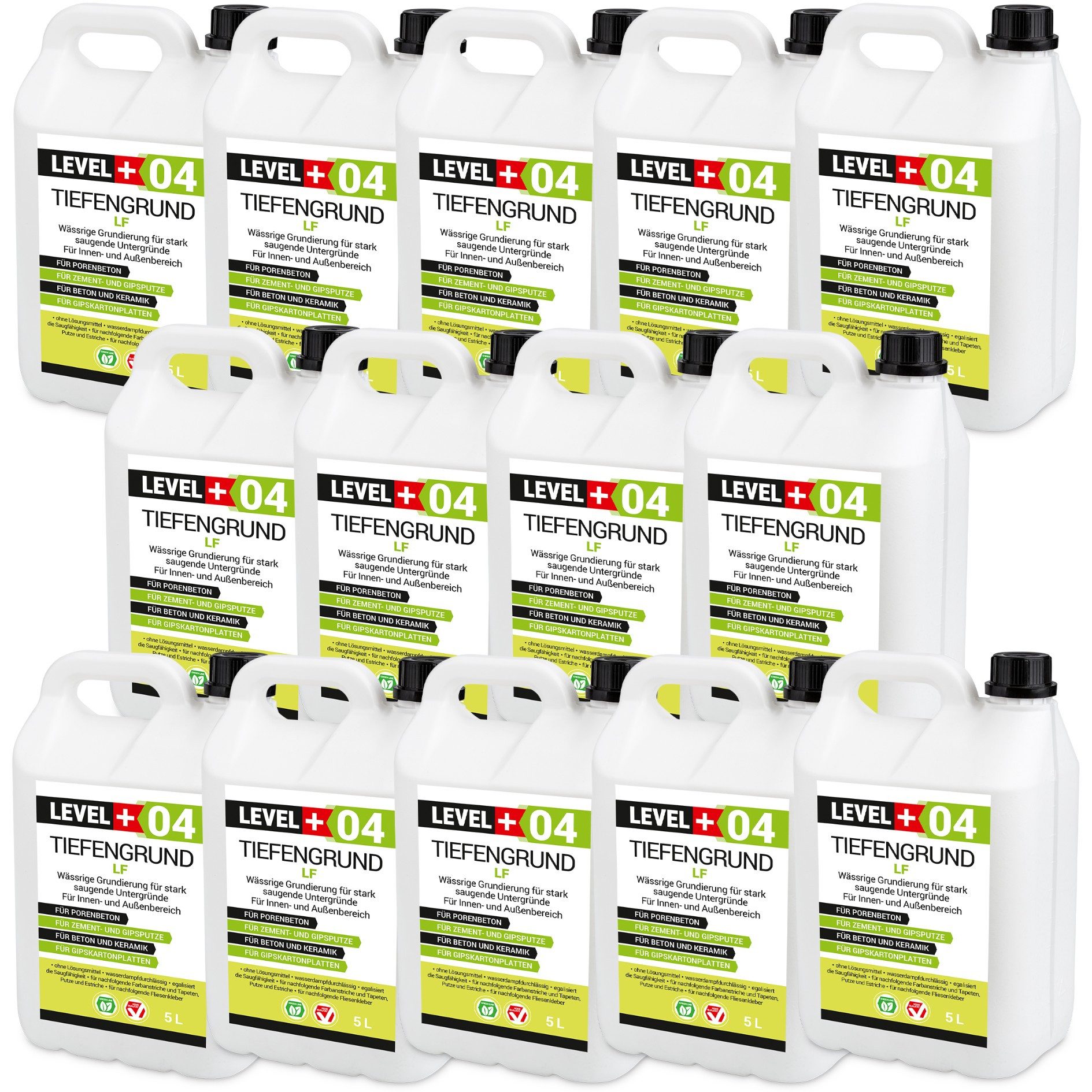 Level+ Tiefengrund LEVEL+ Universal Grundierung Acryl Tiefgrund Haftgrund L+04 - 70L