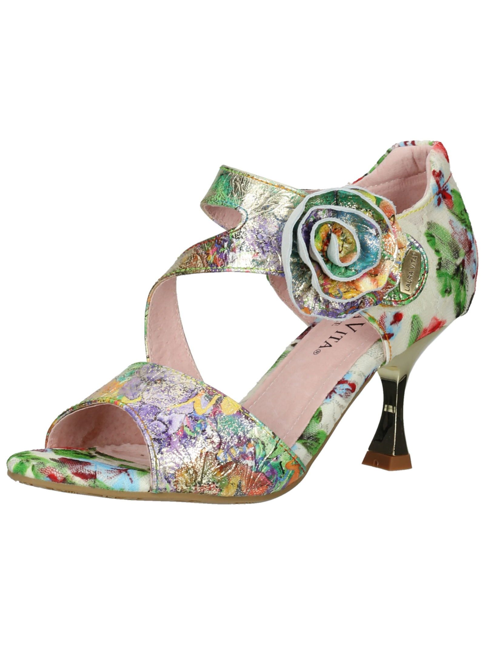 LAURA VITA Sandalen Leder/Textil Riemchensandalette günstig online kaufen