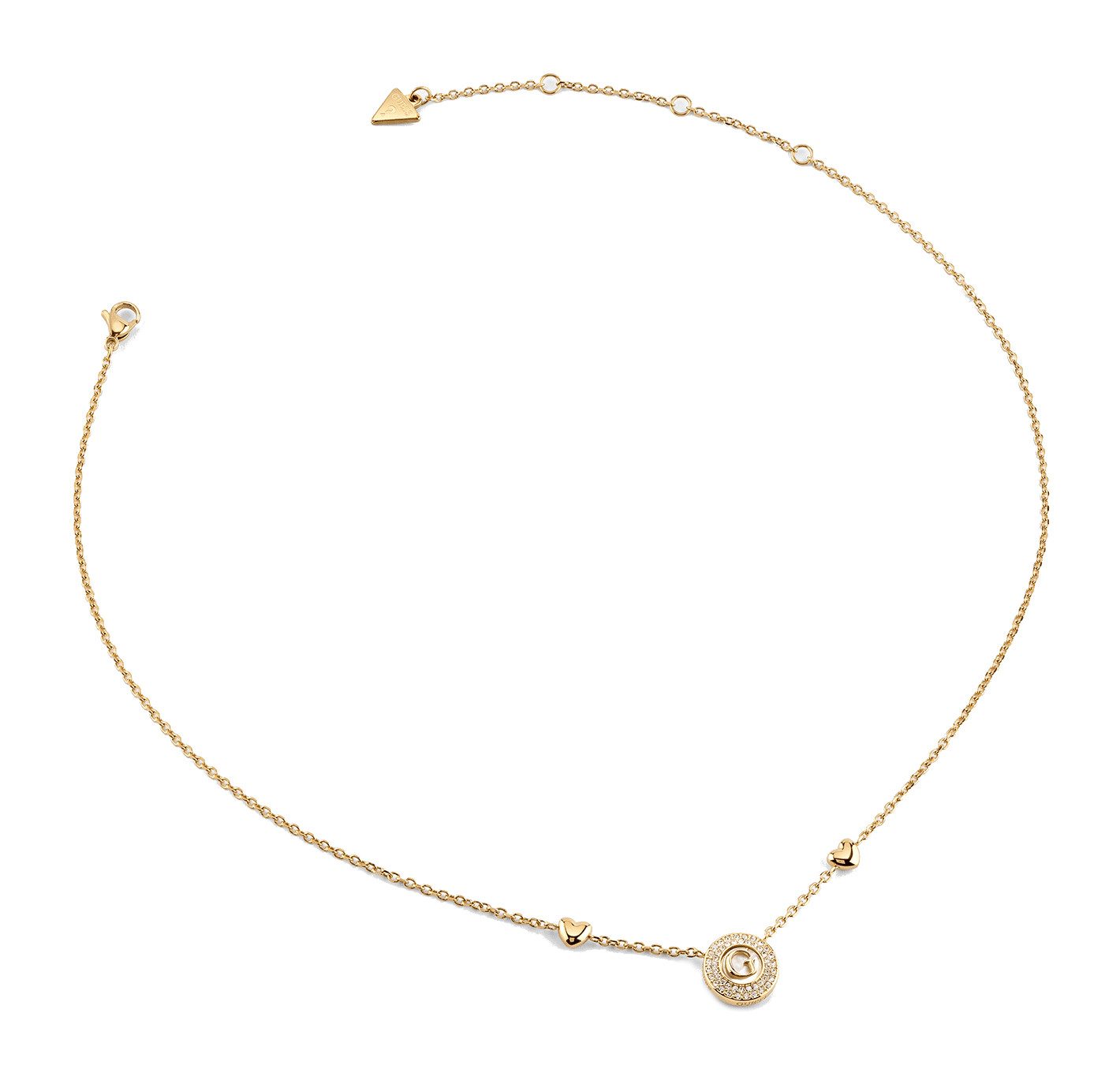 Guess Herzkette 16-18" Pearly G Coin Necklace