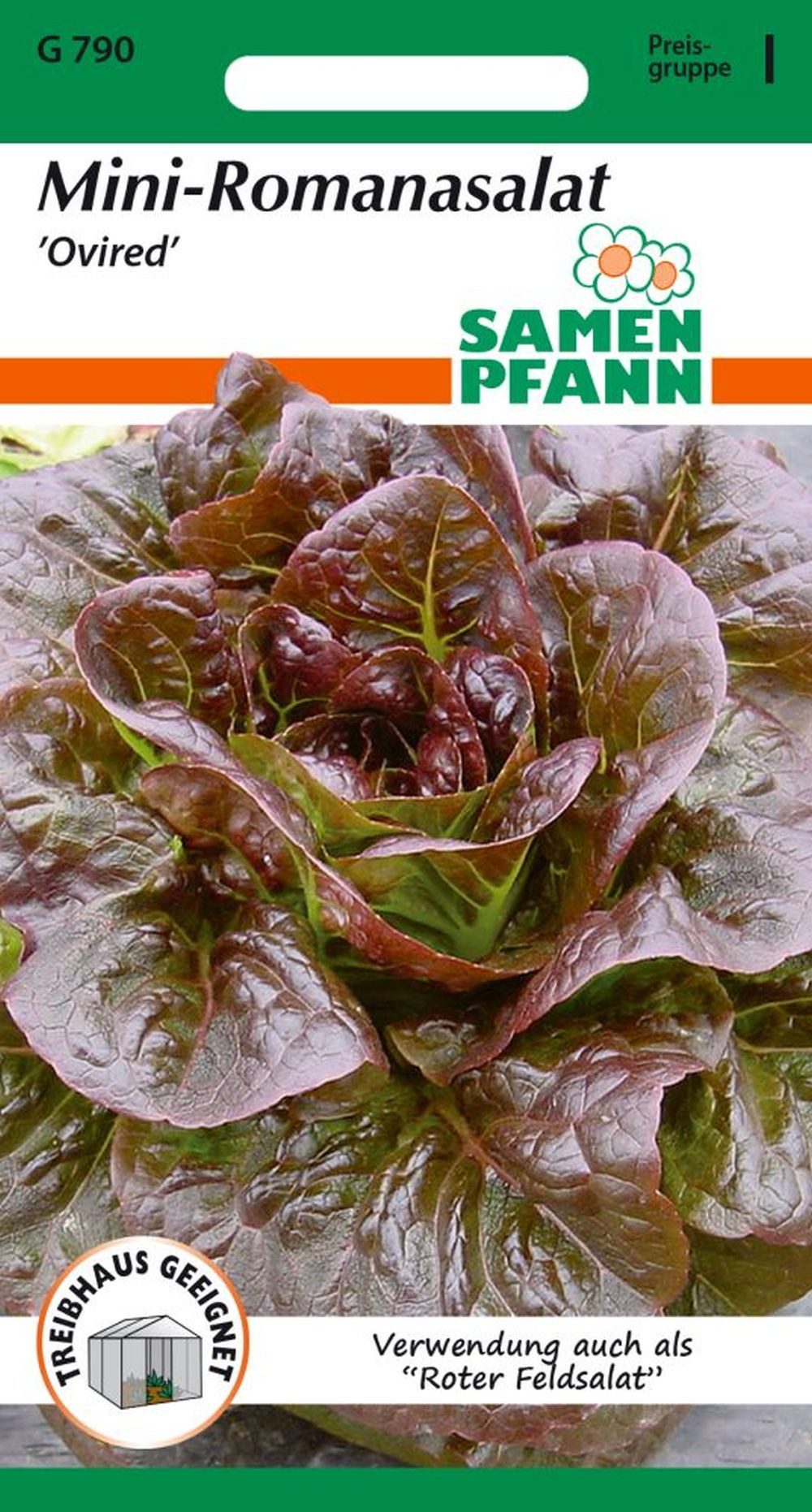 SAMEN PFANN Gemüsesamen Romanasalat, Ovired - Saatgut Salat-Samen Samen, Lactuca sativa, var. Ovired