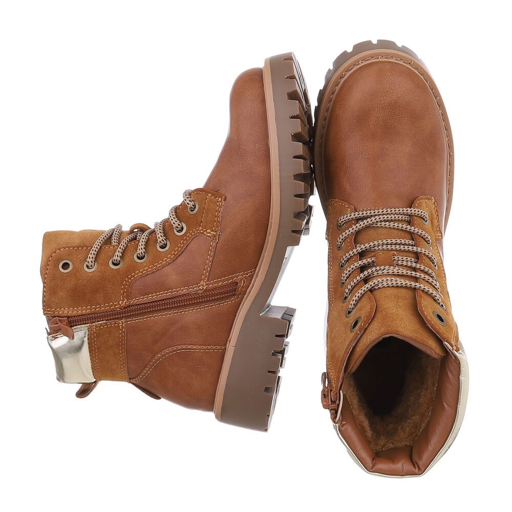 Ital-Design Damen Schnürschuhe Freizeit Stiefelette (87531900) Blockabsatz günstig online kaufen