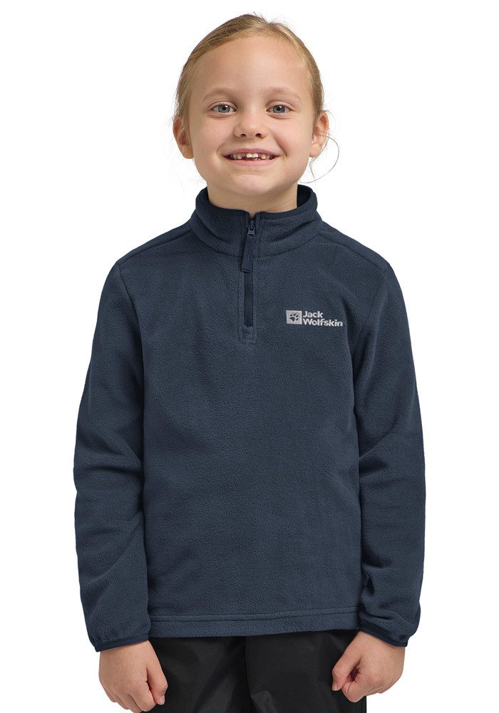 Jack Wolfskin Stehkragenpullover TAUNUS HALFZIP K mit hohem Stehkragen, aus Fleece-Material